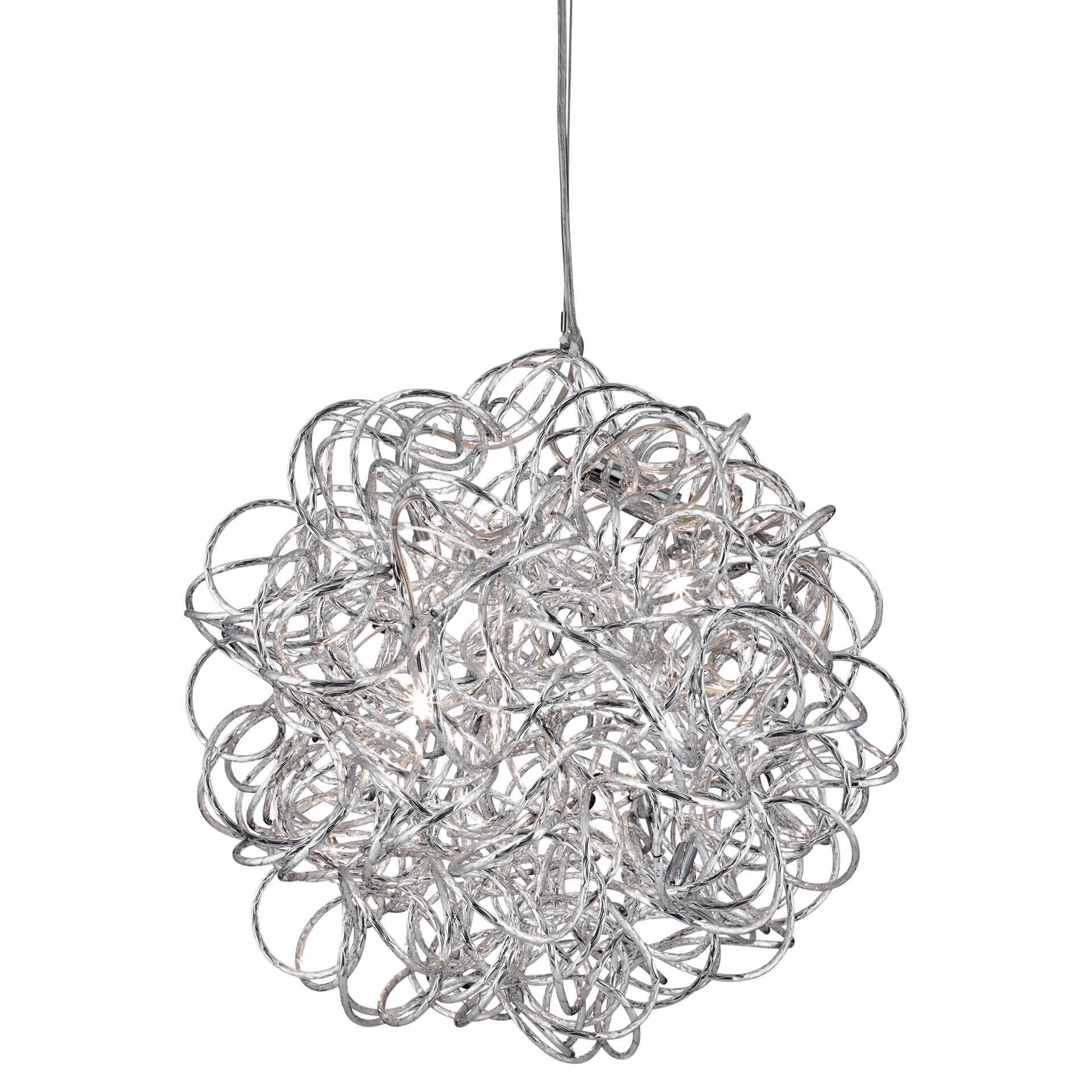 Scribble LED Pendant - Chrome Diamond Cut Metal