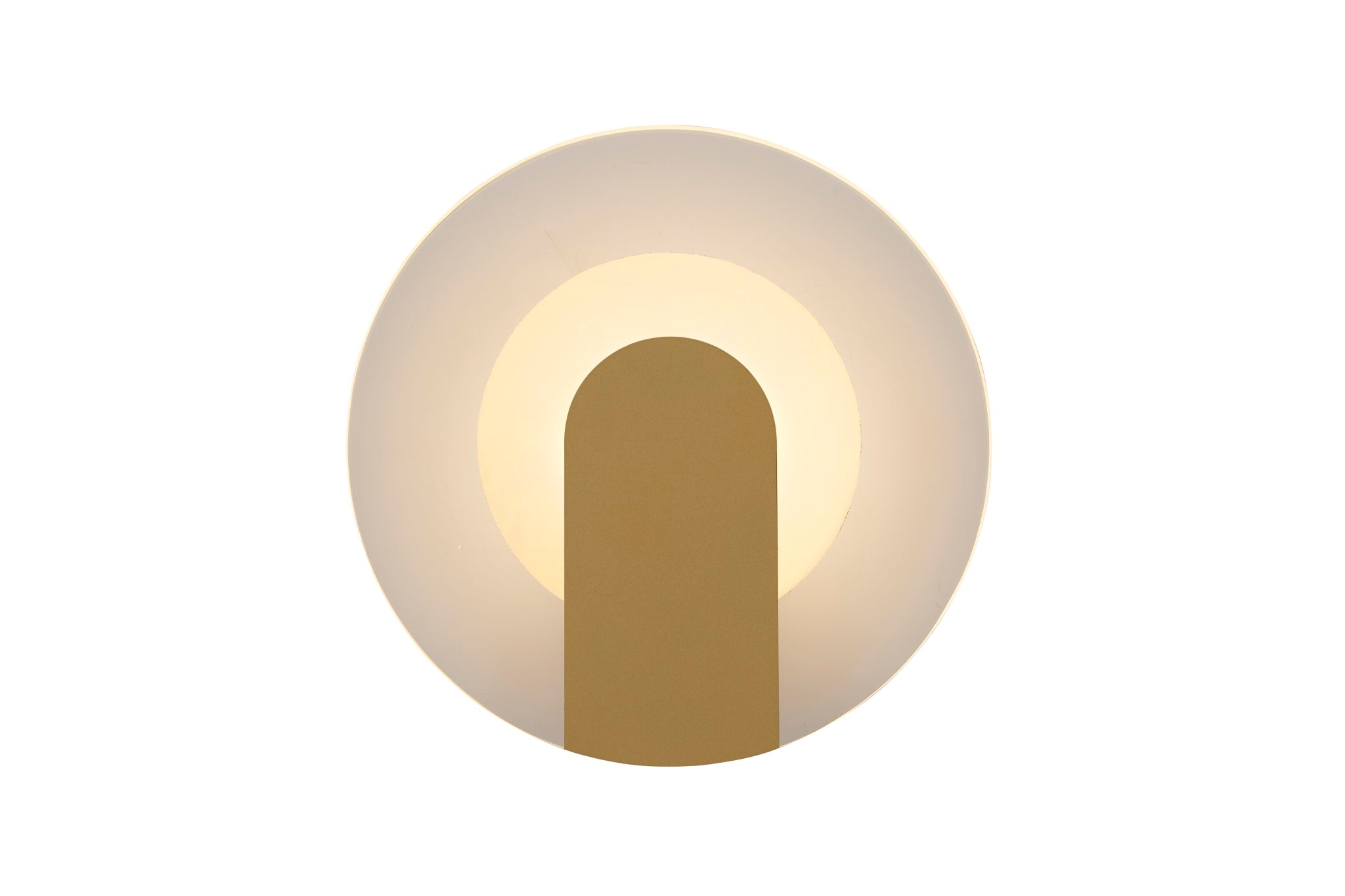 Target LED Wall Light, Sand Gold Metal