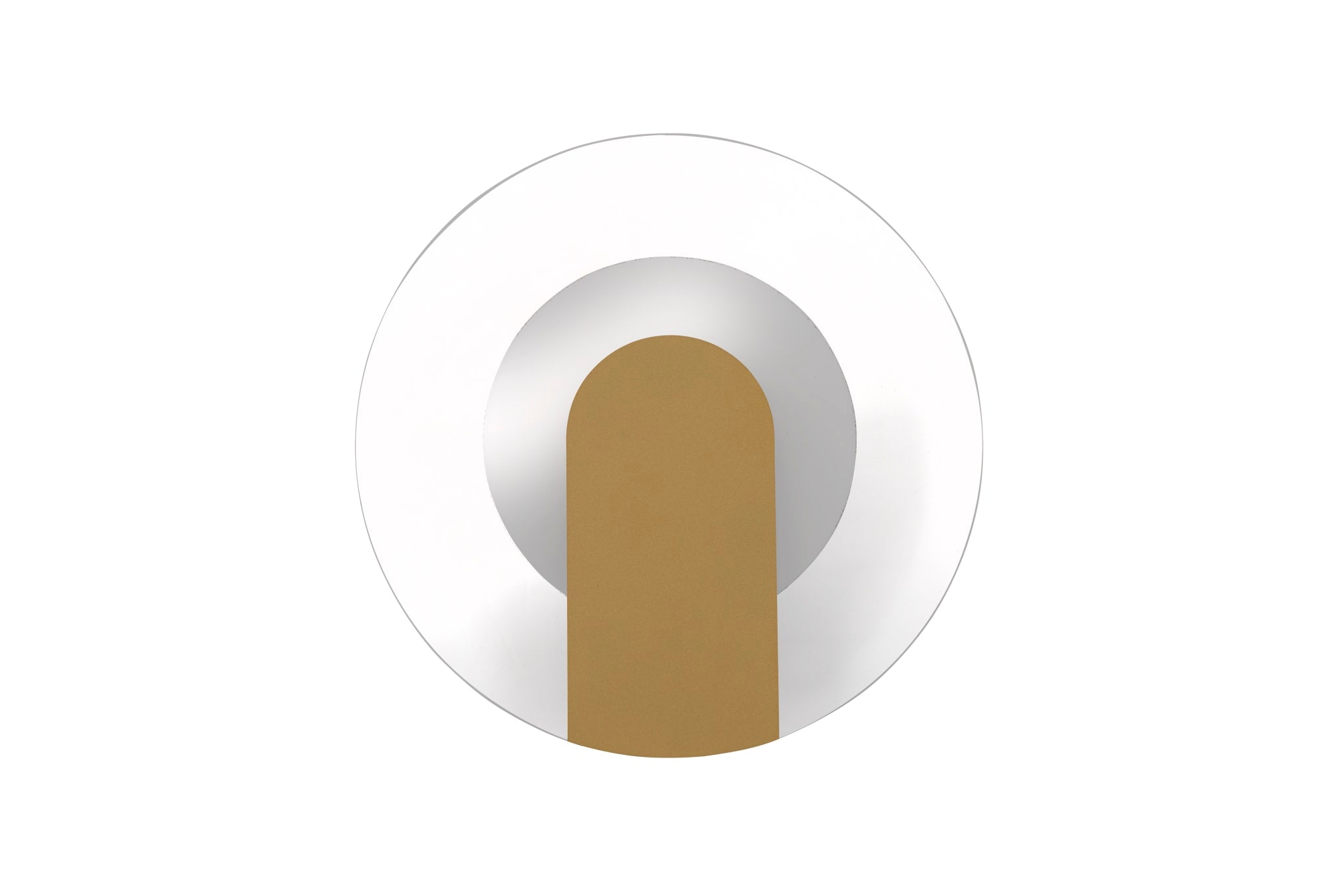 Target LED Wall Light, Sand Gold Metal