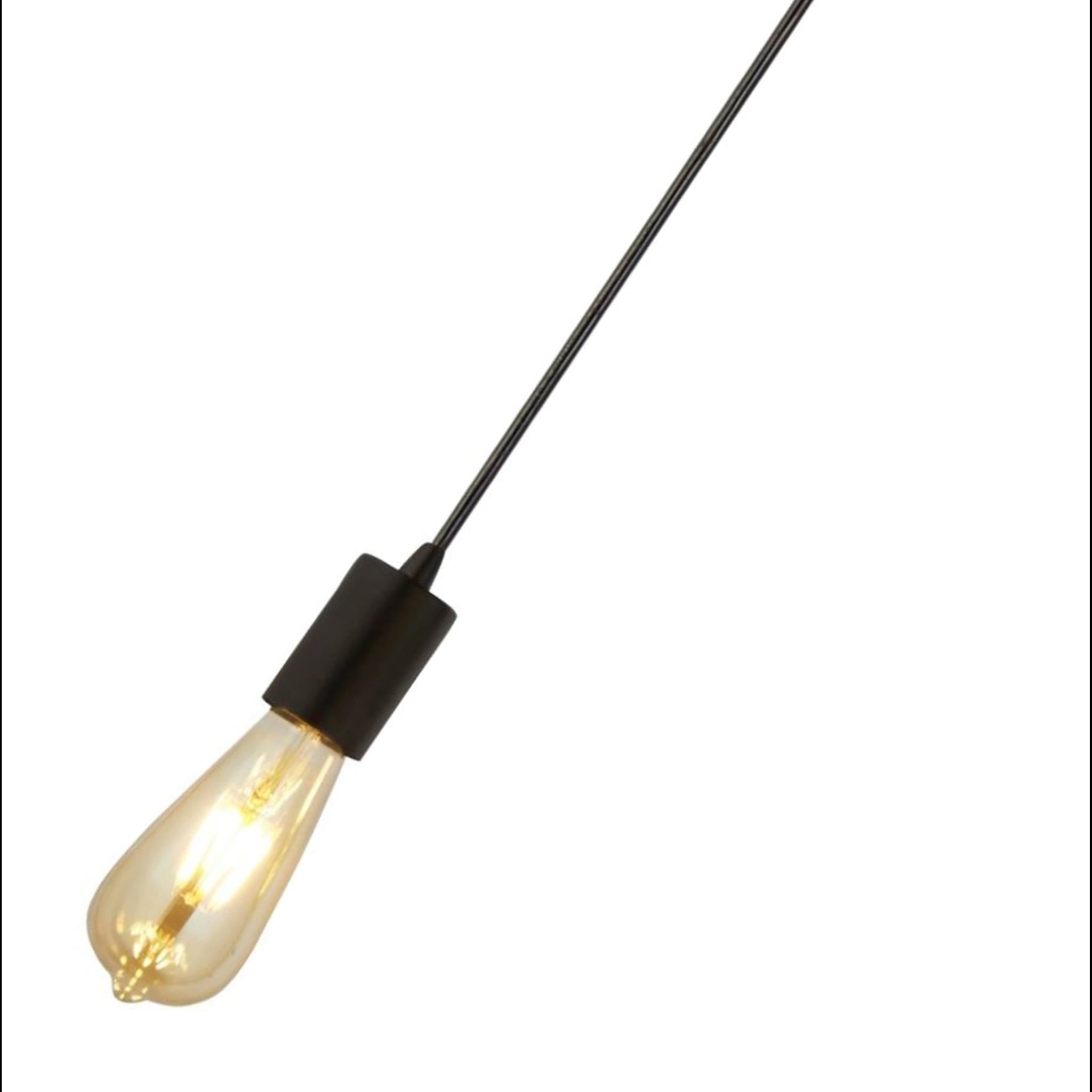 Squiggle Pendant  - Black Metal & Cables