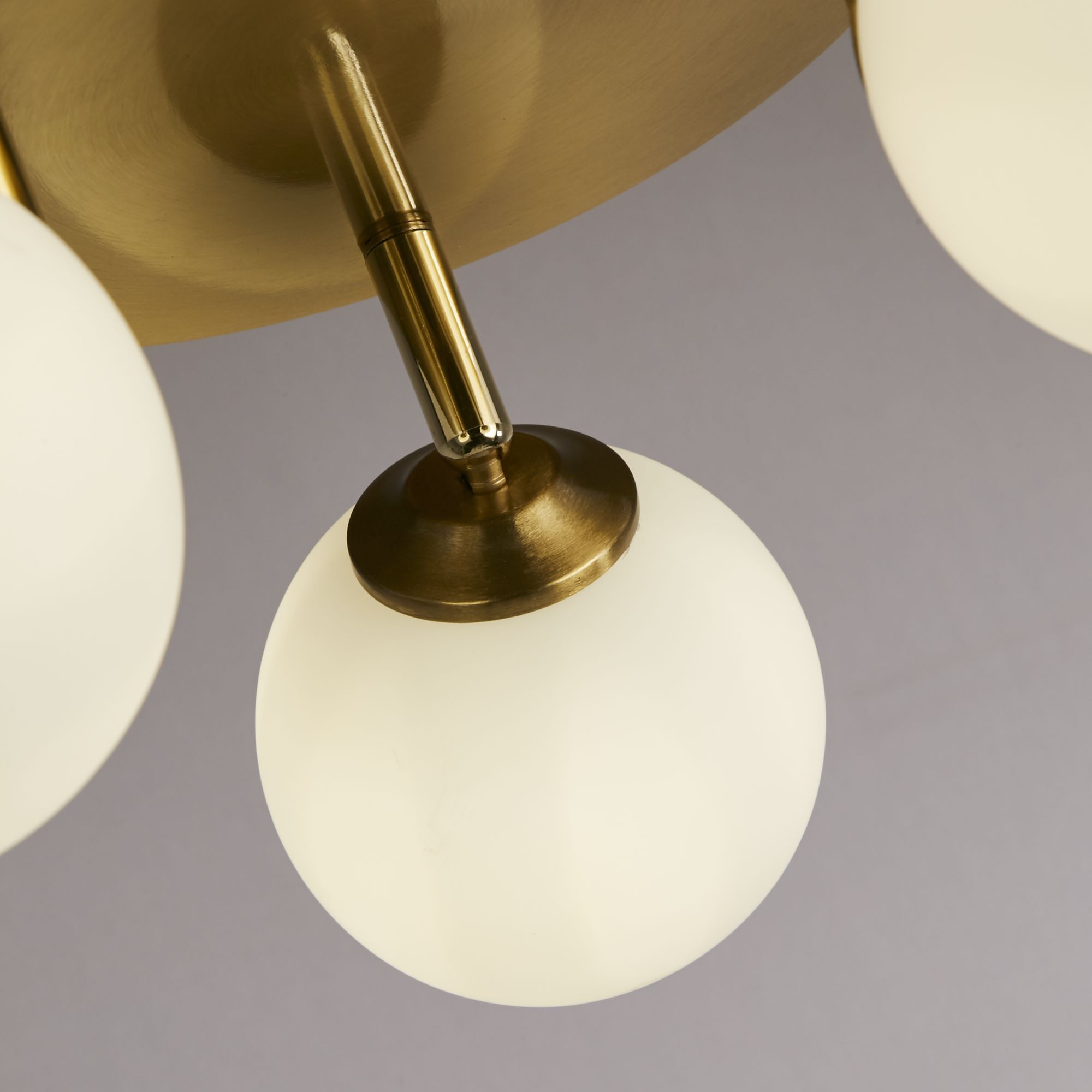 Crosby 3Lt Semi-Flush - Gold Metal & Opal Glass Gold