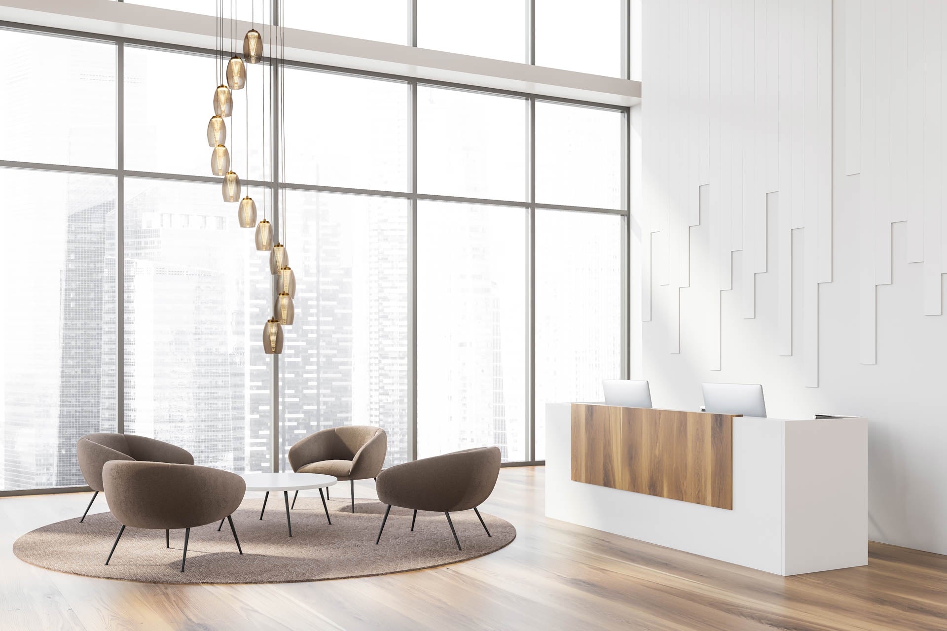 Cyclone Multi-Drop Pendant- Metal & Glass 12 / Bronze and Champagne Glass