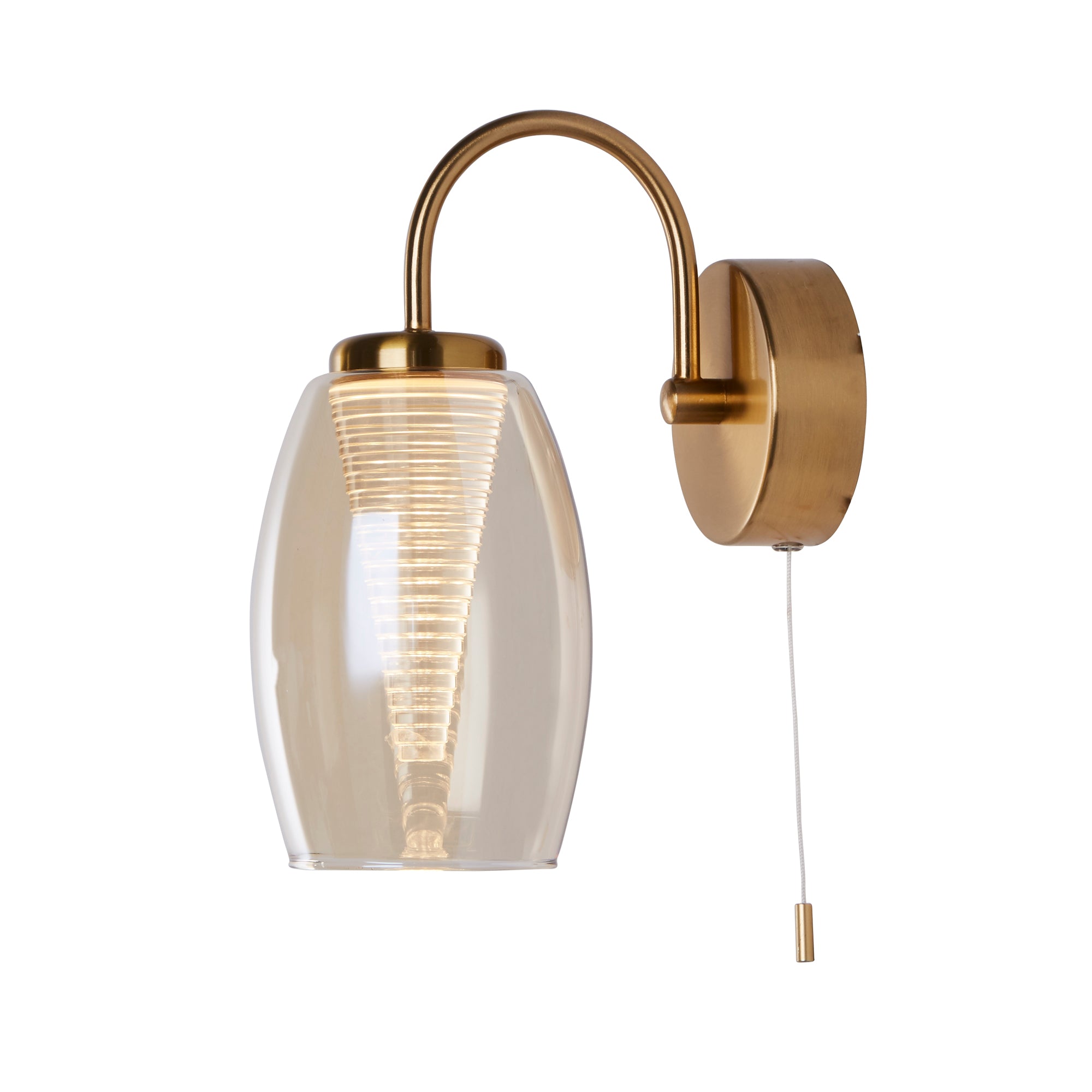 Cyclone Wall Light - Metal & Glass Bronze and Champagne Glass