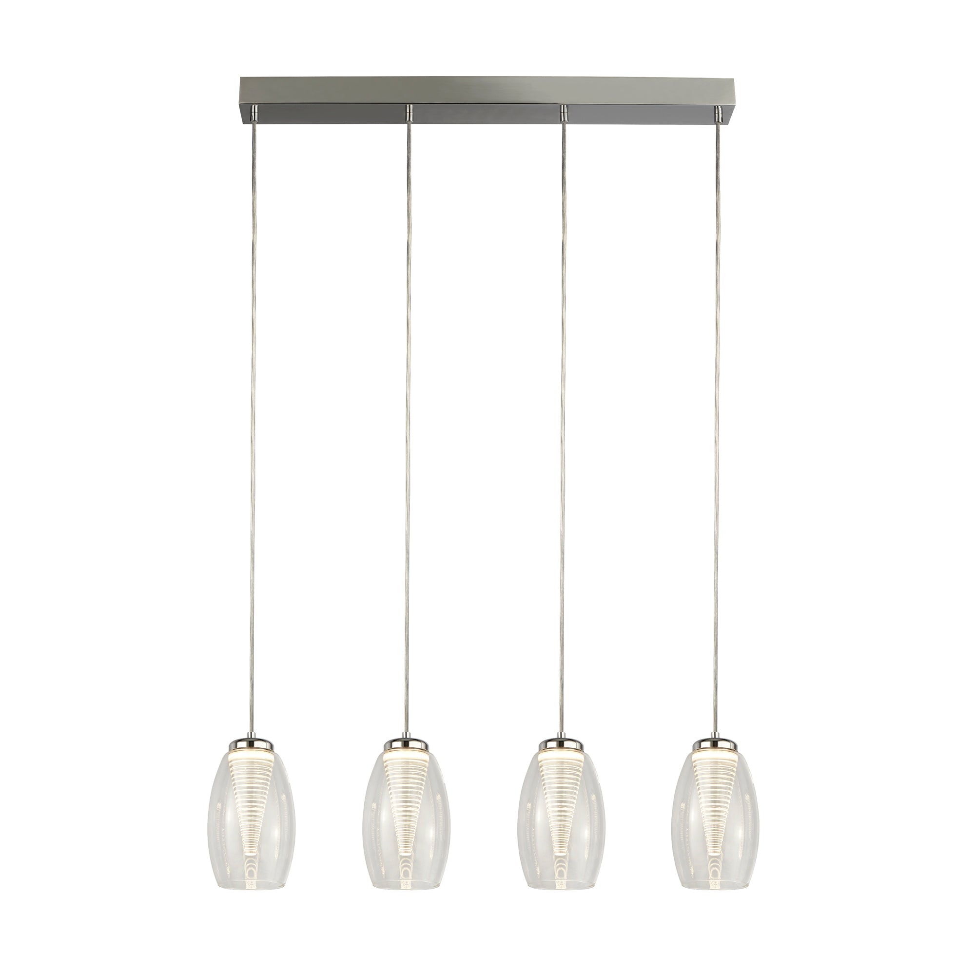 Cyclone Bar Pendant - Metal &  Glass