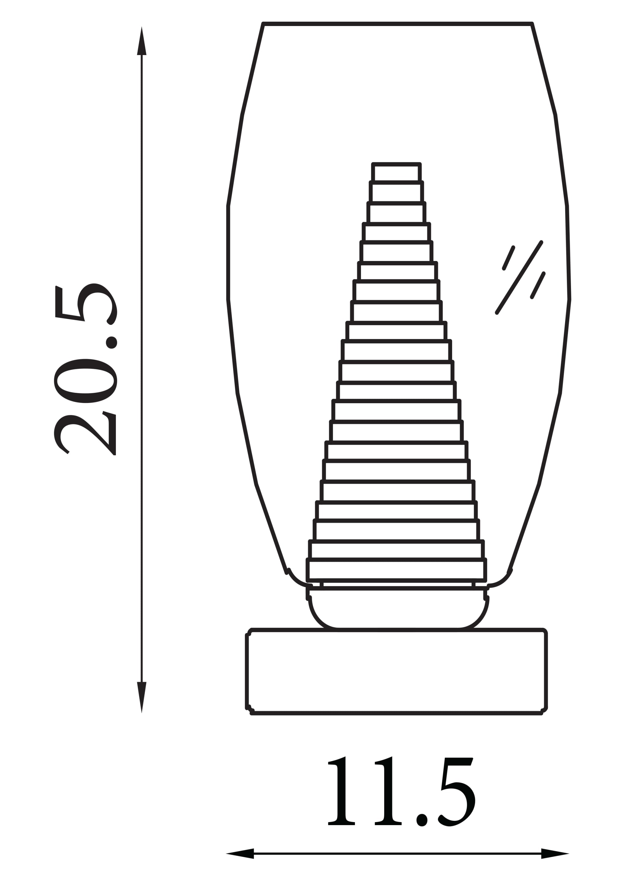 Cyclone Table Lamp - Chrome Metal & Smoked Glass