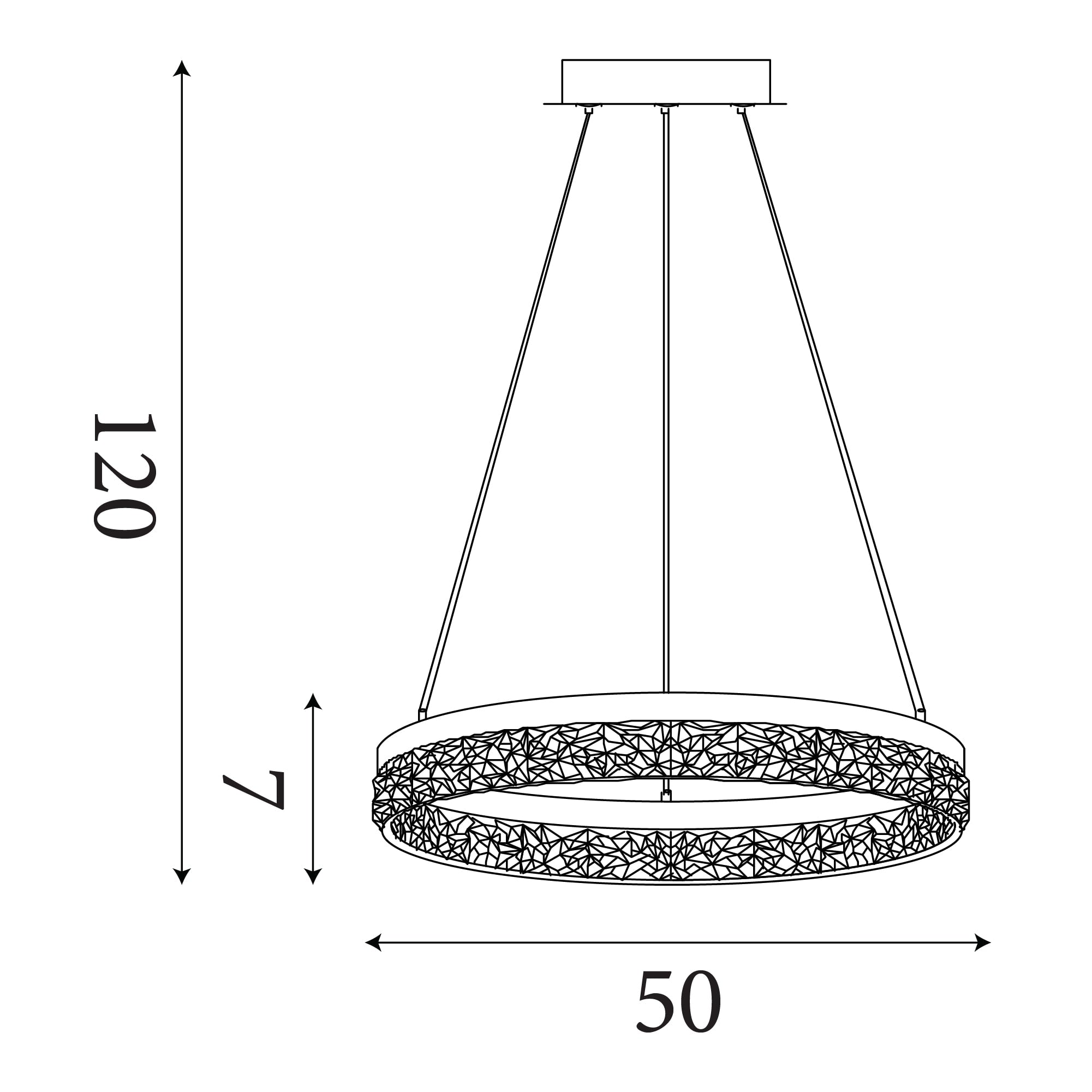 Maddie LED Round Pendant , Latte metal