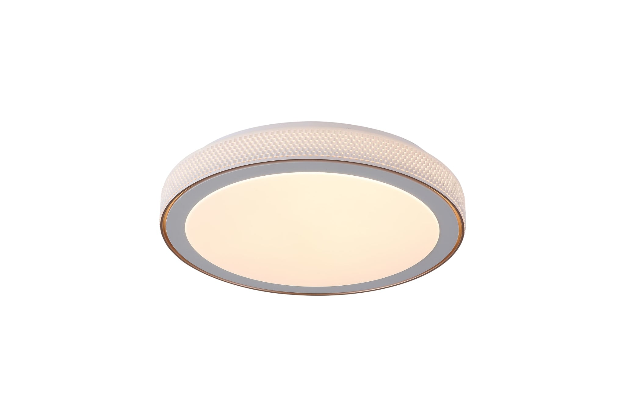 Galactic Round LED Flush - White & Gold