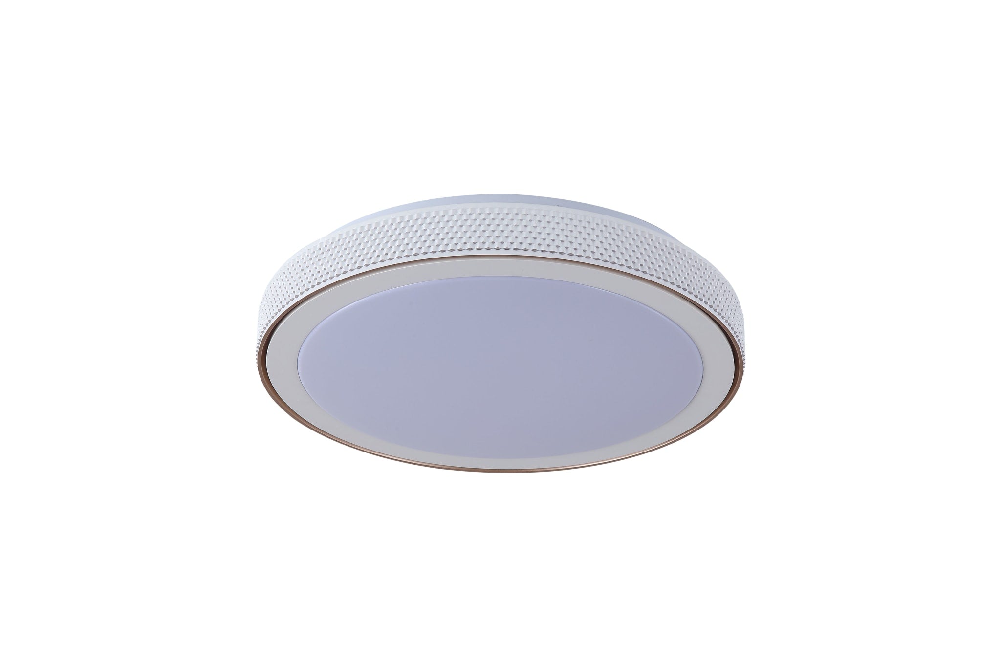 Galactic Round LED Flush - White & Gold