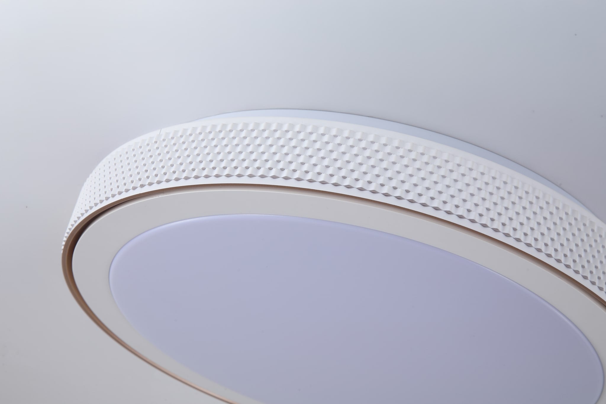 Galactic Round LED Flush - White & Gold