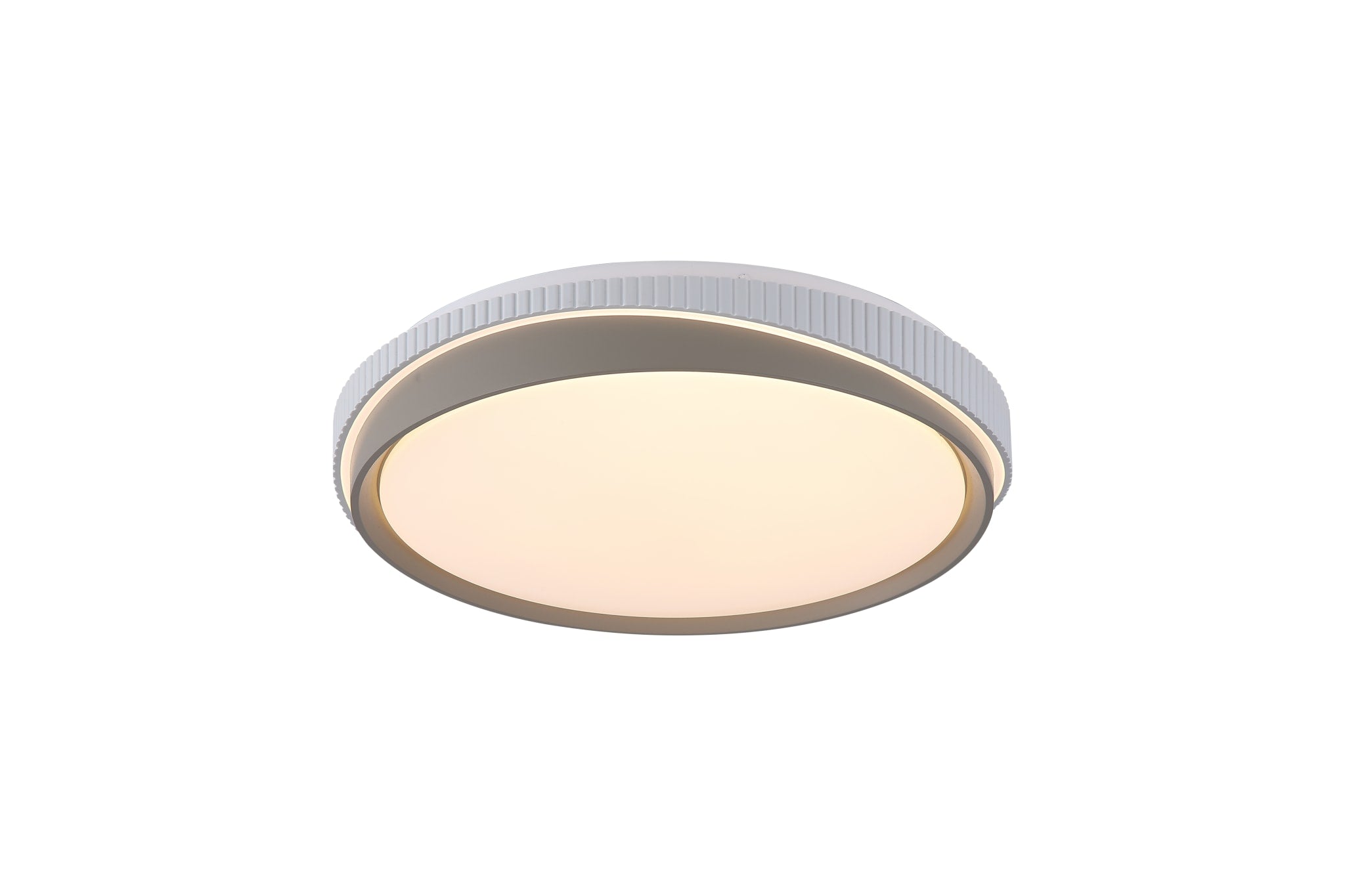 Galactic Round LED Flush - White & Gold