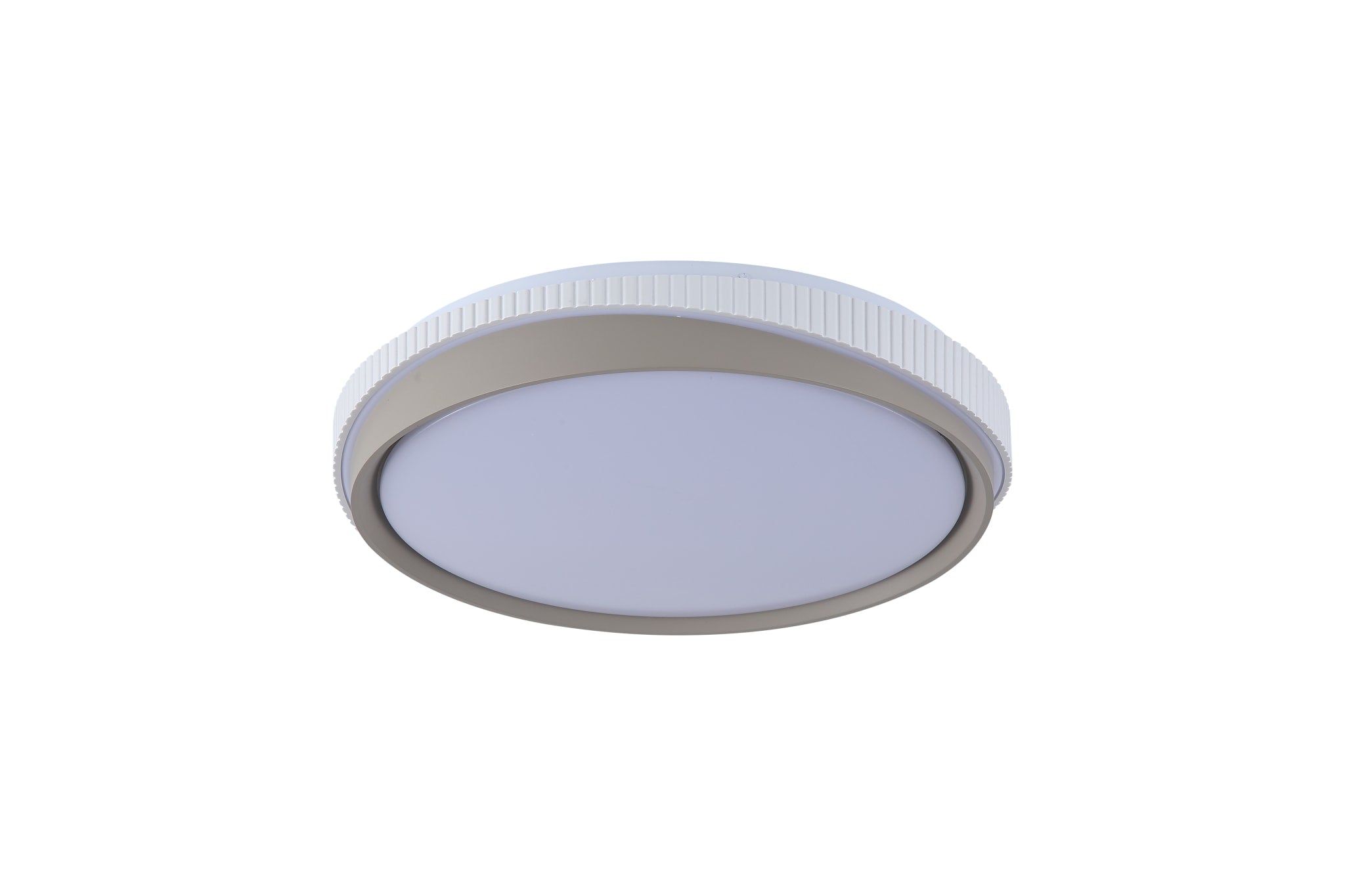 Galactic Round LED Flush - White & Gold