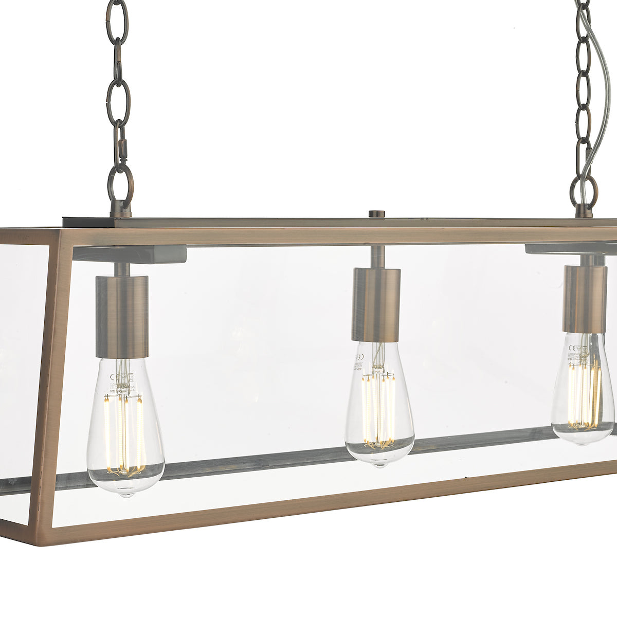 ACADEMY 3LT BAR PENDANT ANTIQUE COPPER