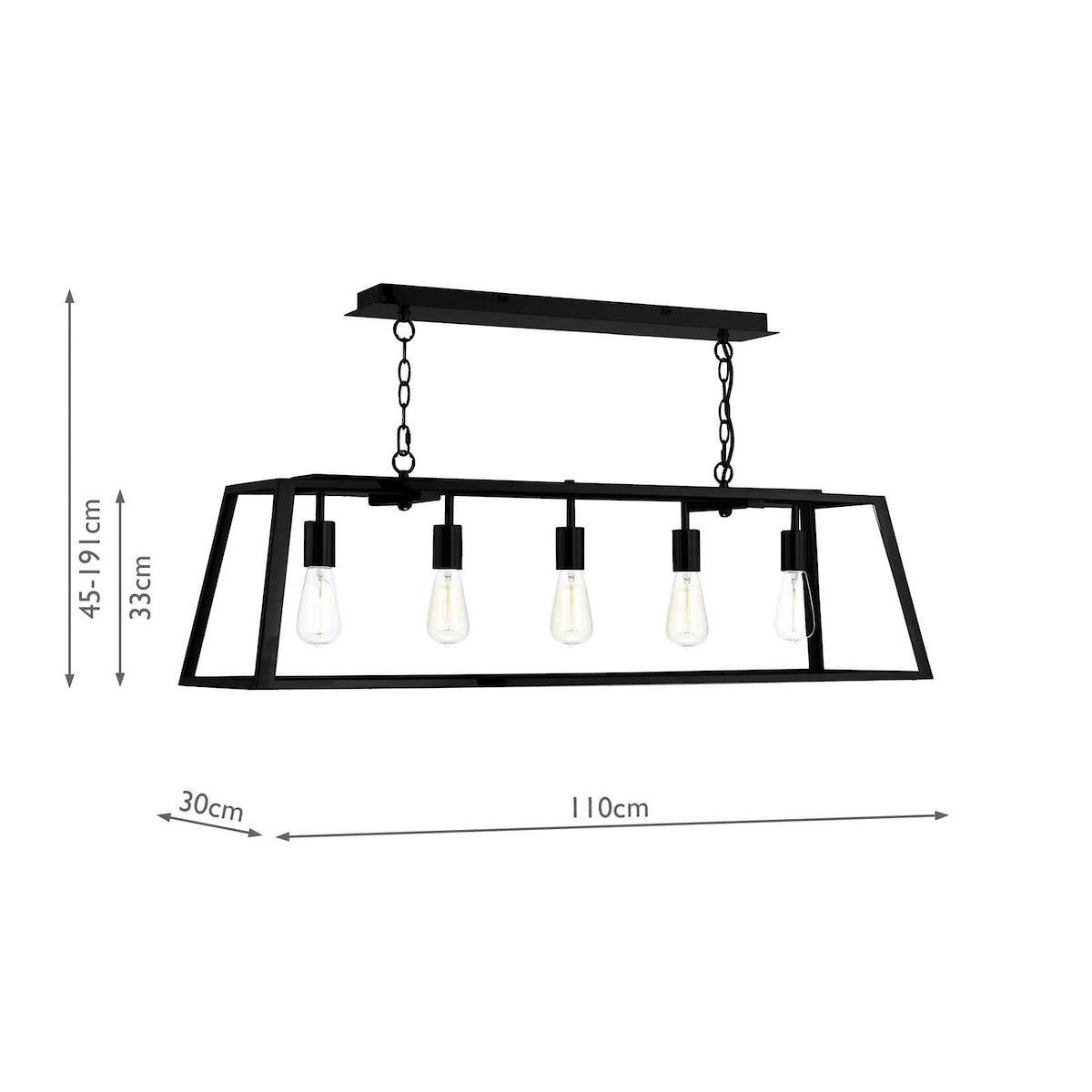 ACADEMY 5LT PENDANT BLACK