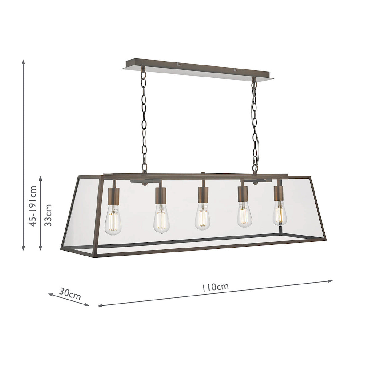 ACADEMY 5LT BAR PENDANT ANTIQUE COPPER
