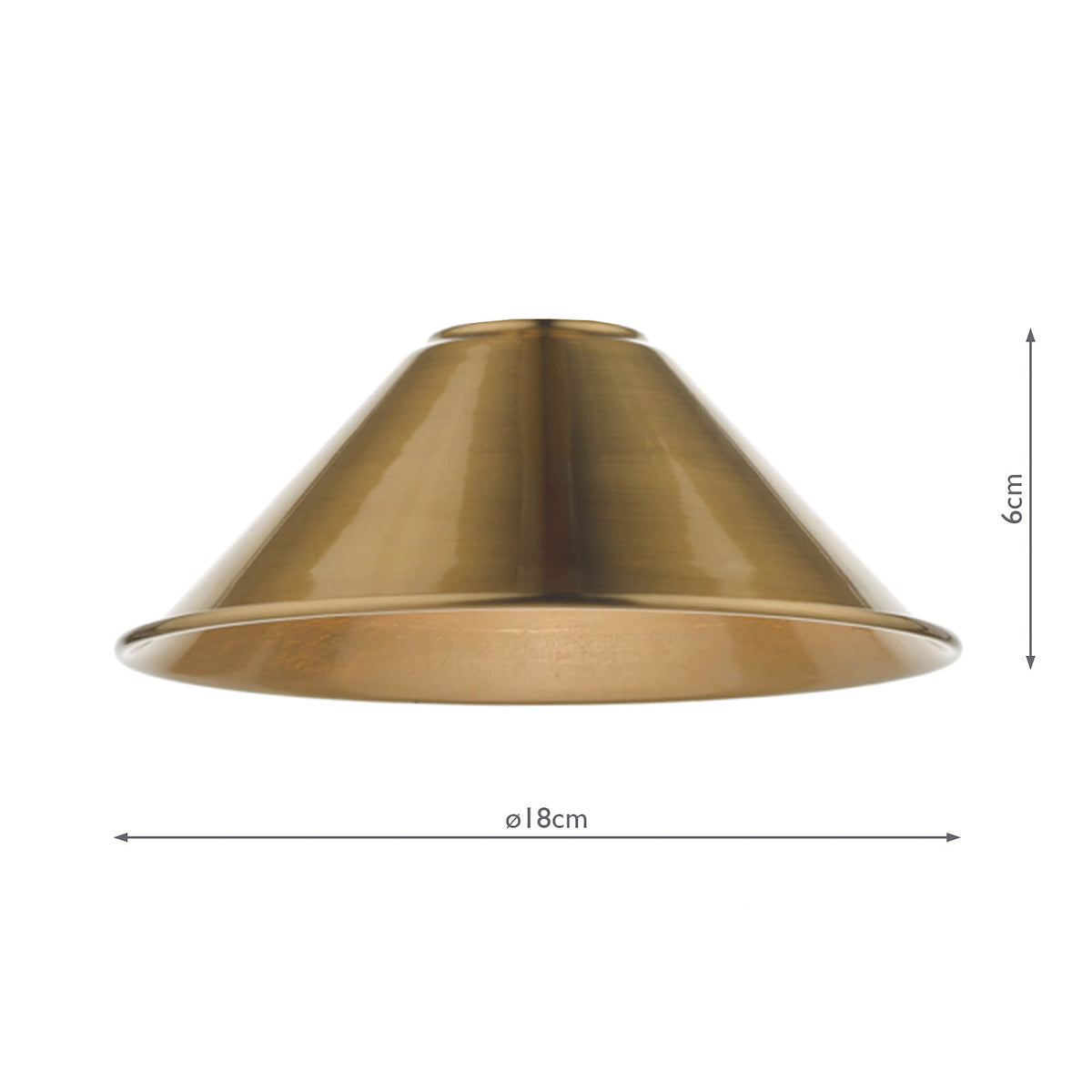 ACCESSORIES METAL AGED BRASS SHADE ONLY