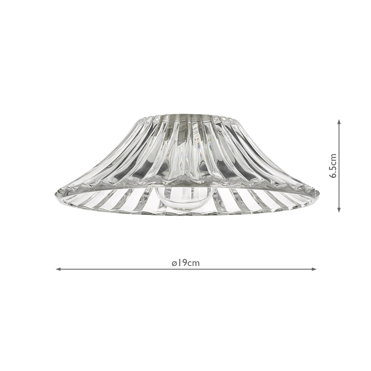ACCESSORIES CLEAR FLARED GLASS SHADE ONLY