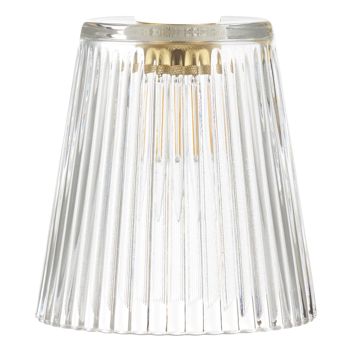 ACCESSORIES CLEAR RIBBED GLASS SHADE ONLY