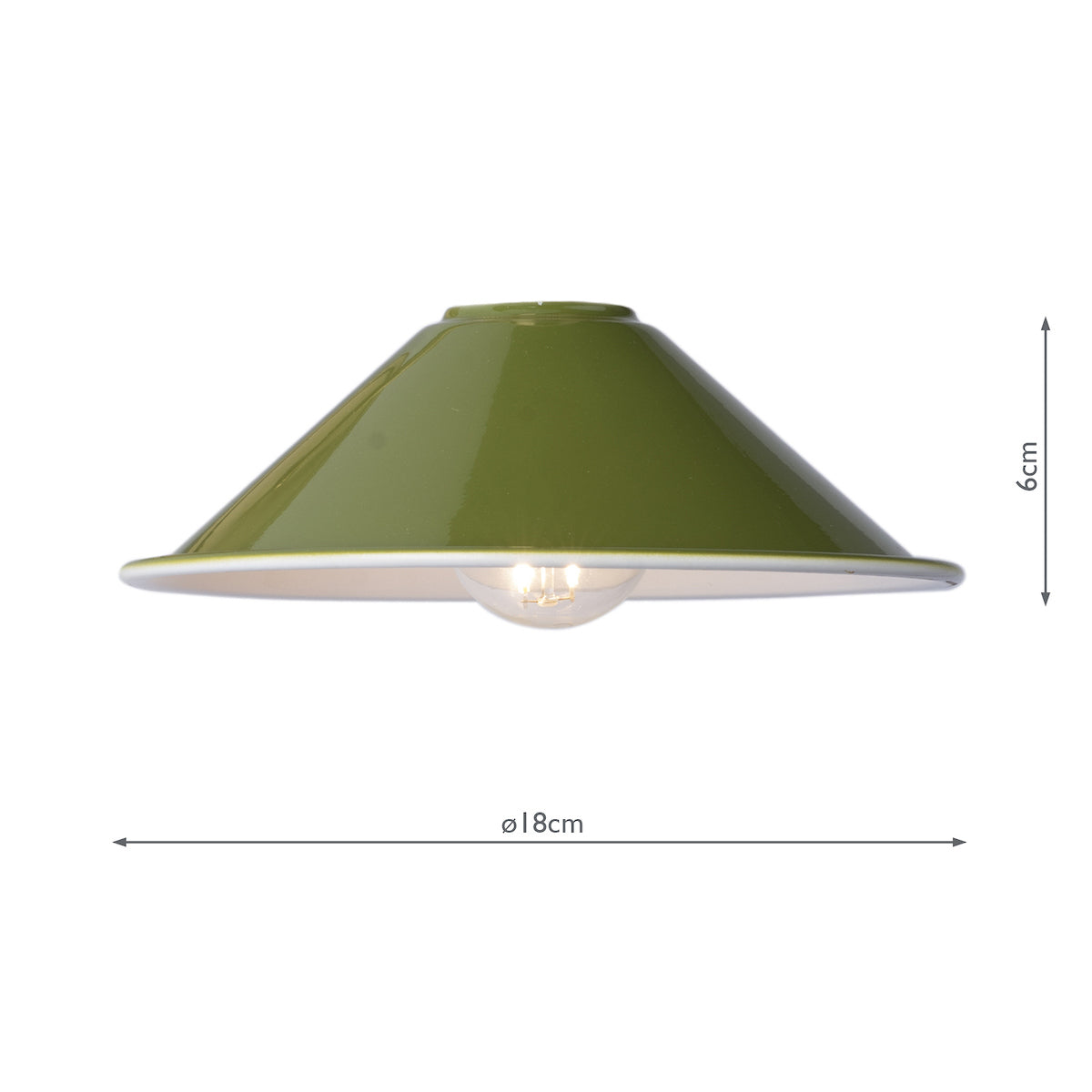 ACCESSORIES METAL OLIVE GREEN SHADE ONLY 18CM