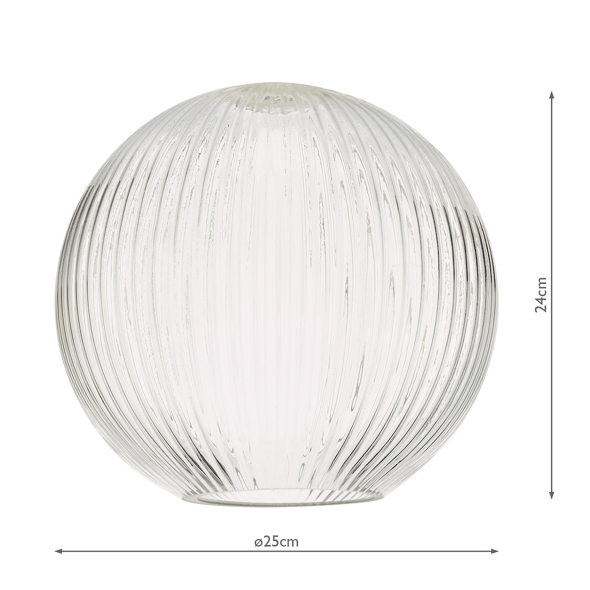 ACCESSORIES RIBBED ROUND GLASS E27 FOR MIX AND MAT