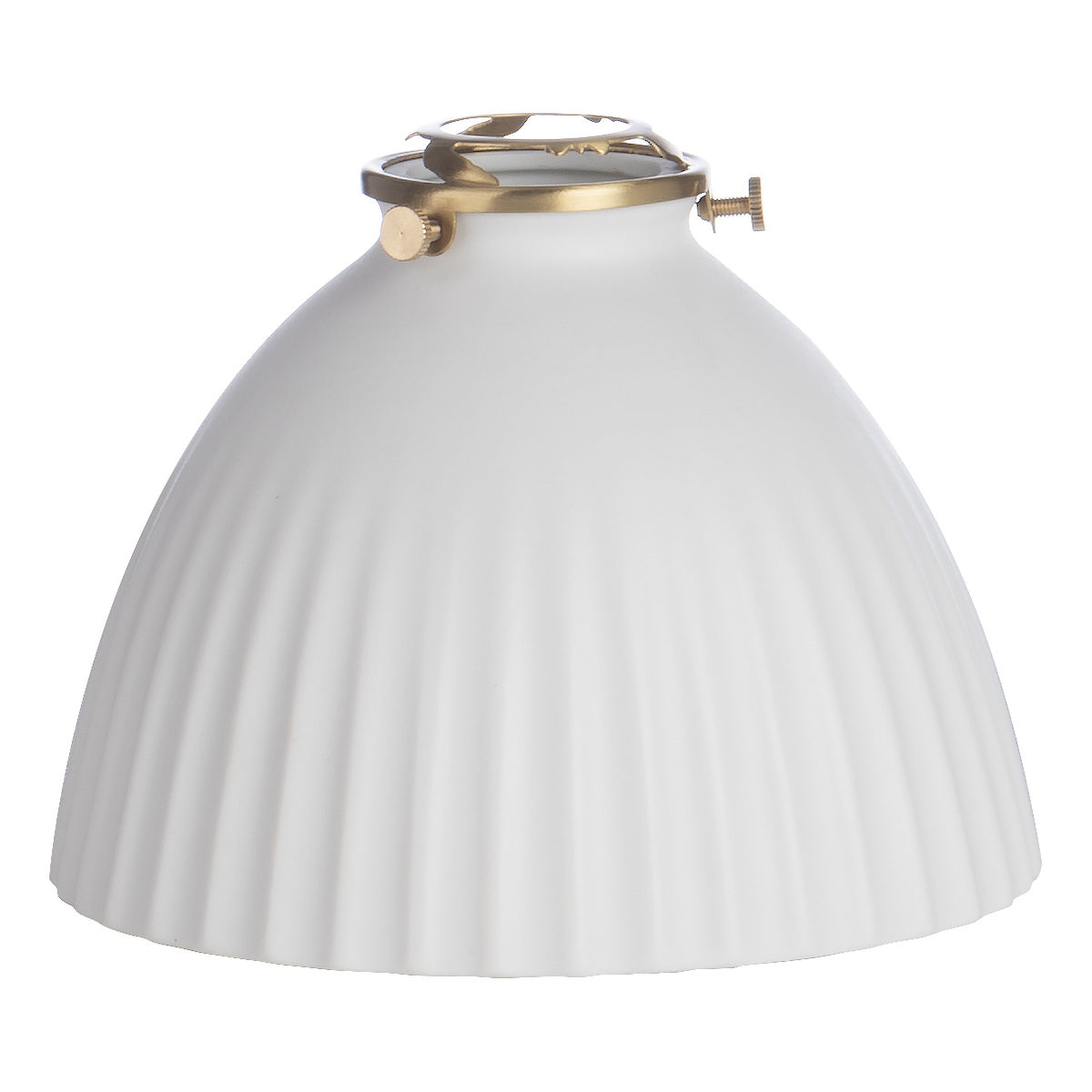 HADANO WHITE CERAMIC DOMED SHADE ONLY WITH CANOPY
