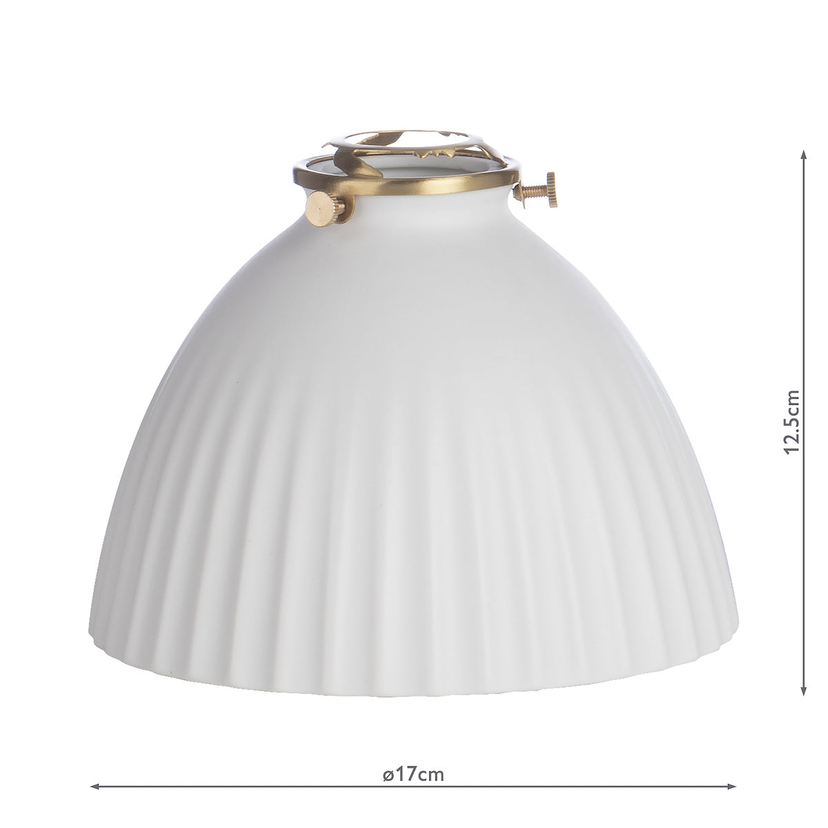 HADANO WHITE CERAMIC DOMED SHADE ONLY WITH CANOPY
