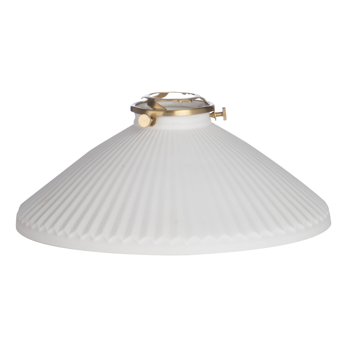 HADANO WHITE CERAMIC SHALLOW SHADE ONLY WITH CANOP