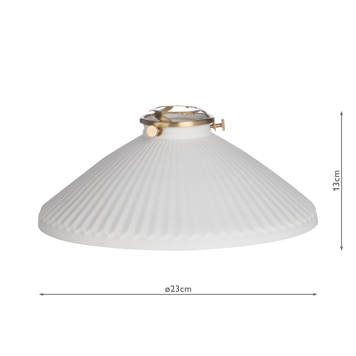HADANO WHITE CERAMIC SHALLOW SHADE ONLY WITH CANOP