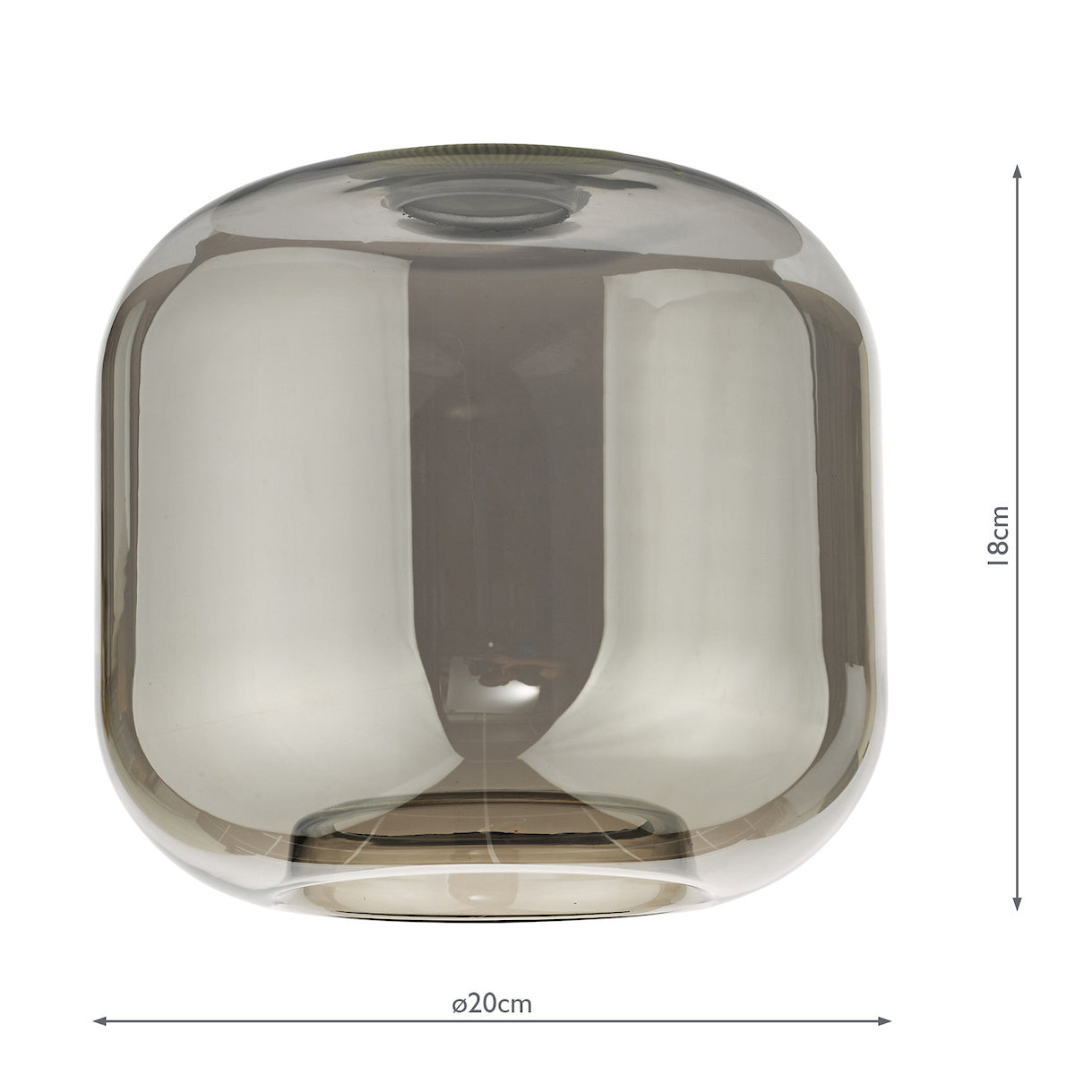 AIDEN GLASS B EASY FIT SMOKED E27