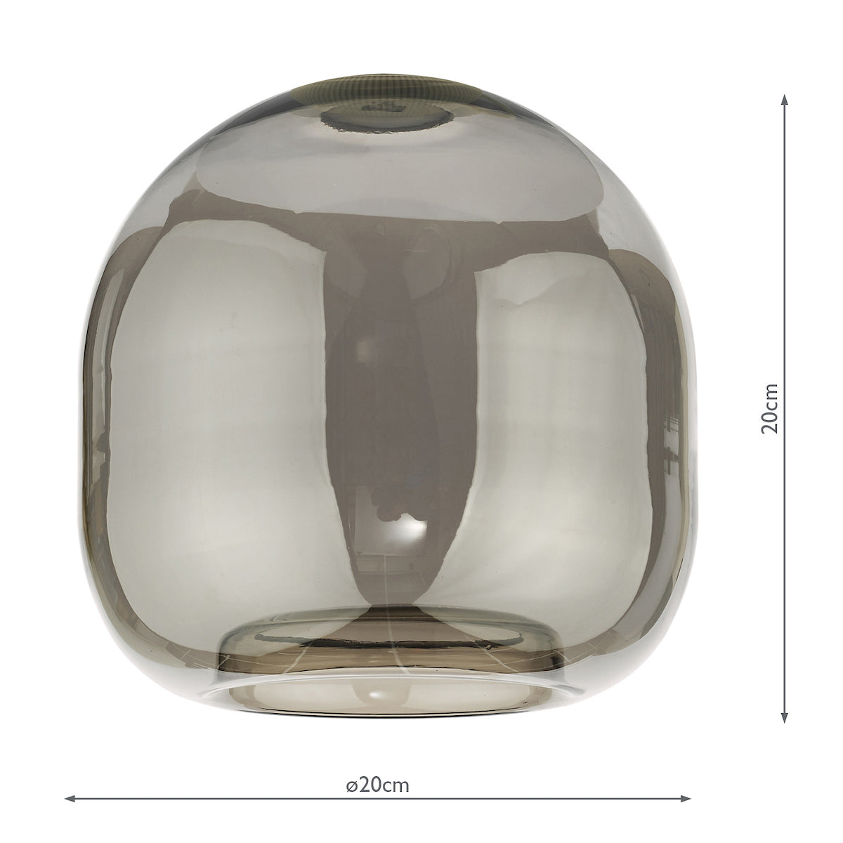 AIDEN GLASS C EASY FIT SMOKED E27