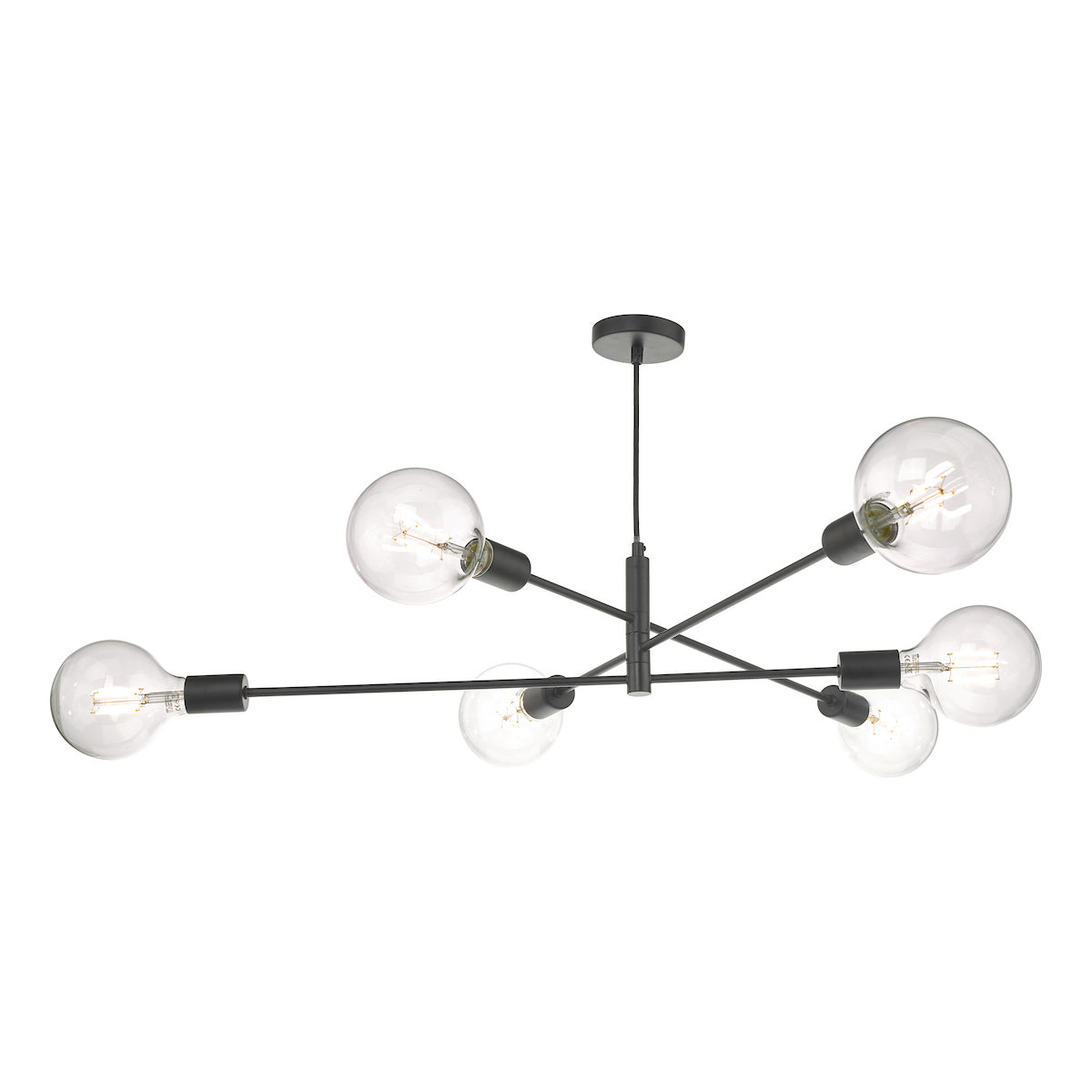 ALANA 6LT ADJUSTABLE PENDANT MATT BLACK