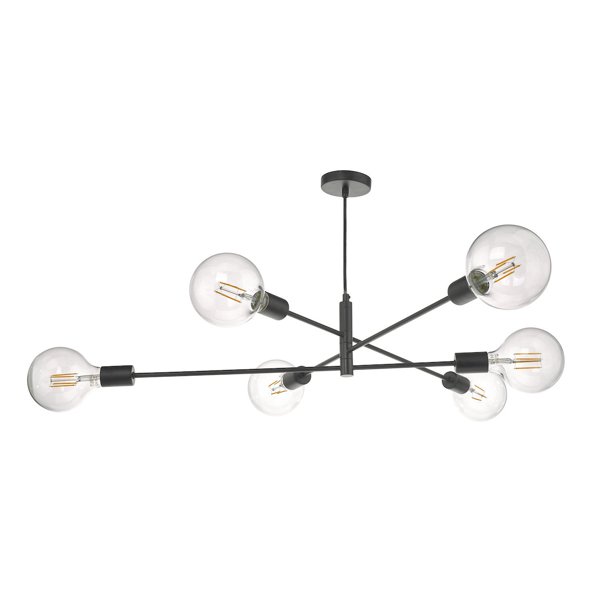 ALANA 6LT ADJUSTABLE PENDANT MATT BLACK