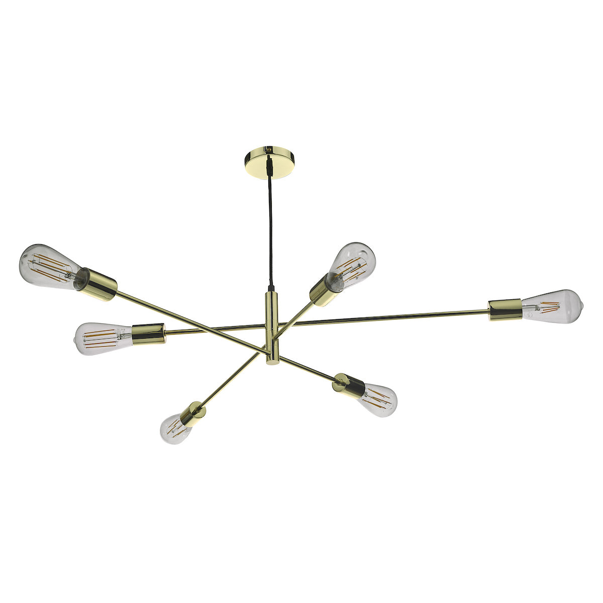 ALANA 6LT ADJUSTABLE PENDANT POLISHED GOLD