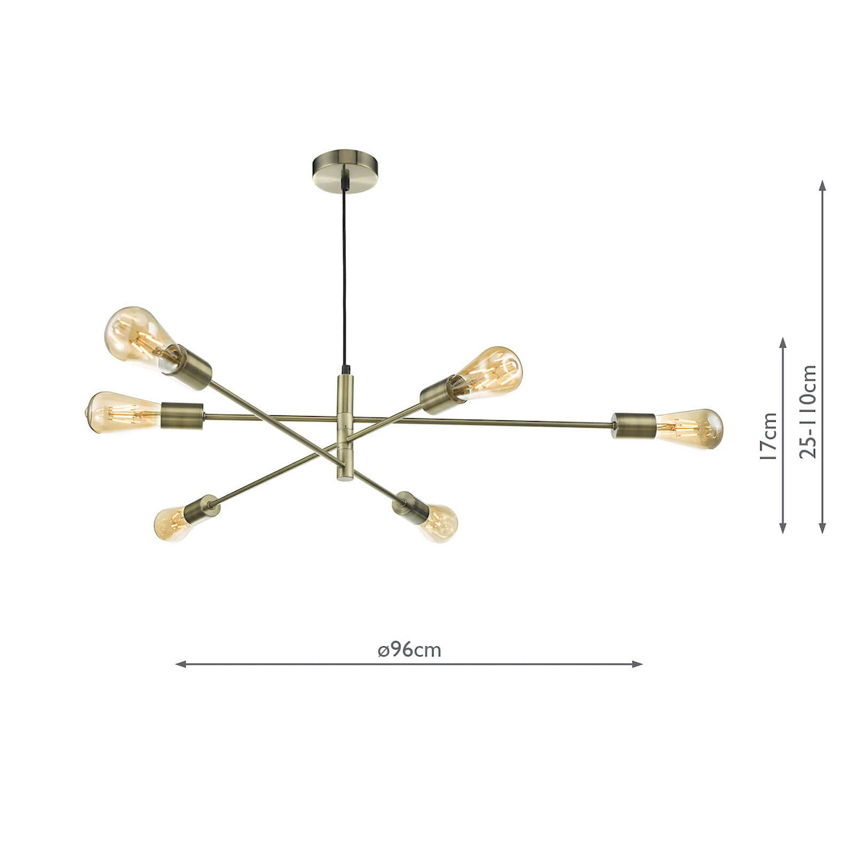 ALANA 6LT ADJUSTABLE PENDANT ANT BRA