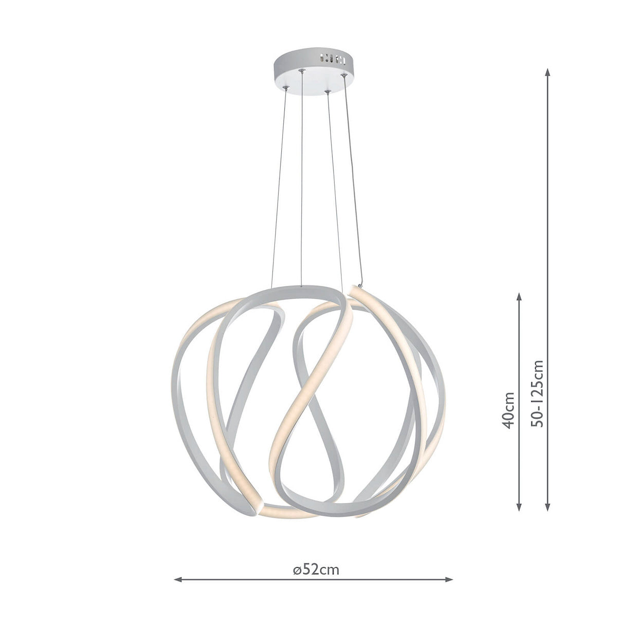 ALONSA PENDANT LARGE WHITE LED