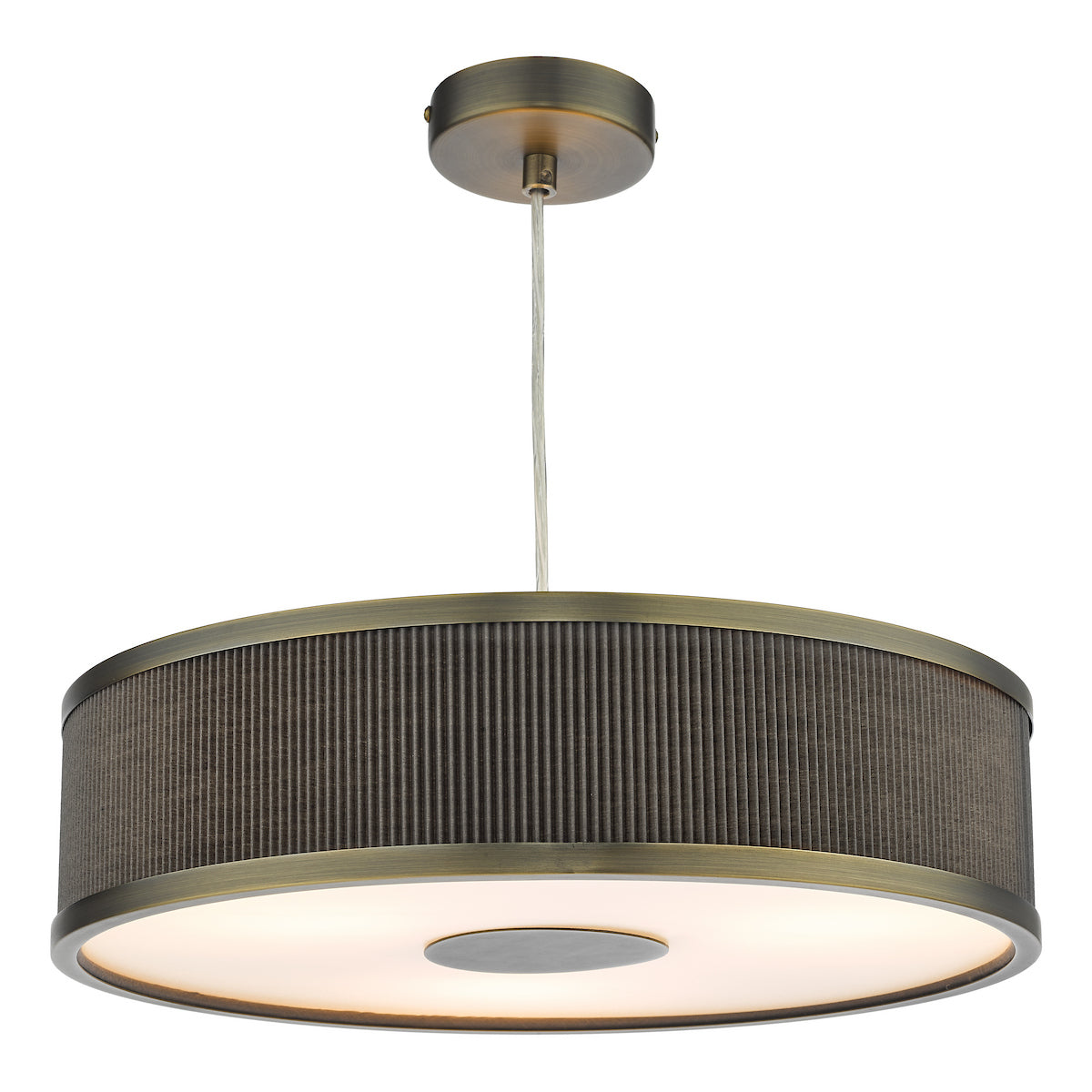 ALVARO 3LT SLIMLINE PENDANT BRONZE MUSHROOM 40CM