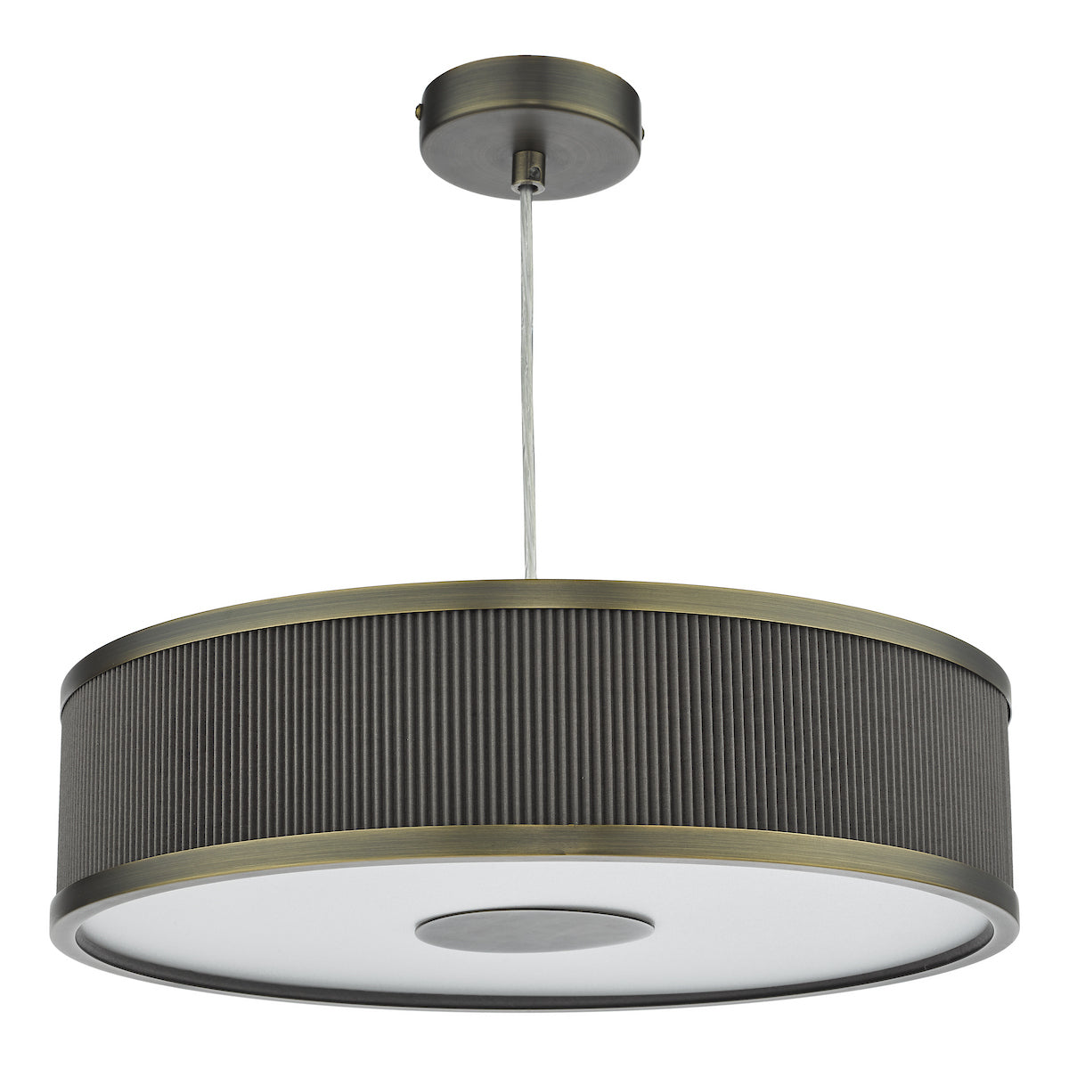 ALVARO 3LT SLIMLINE PENDANT BRONZE MUSHROOM 40CM