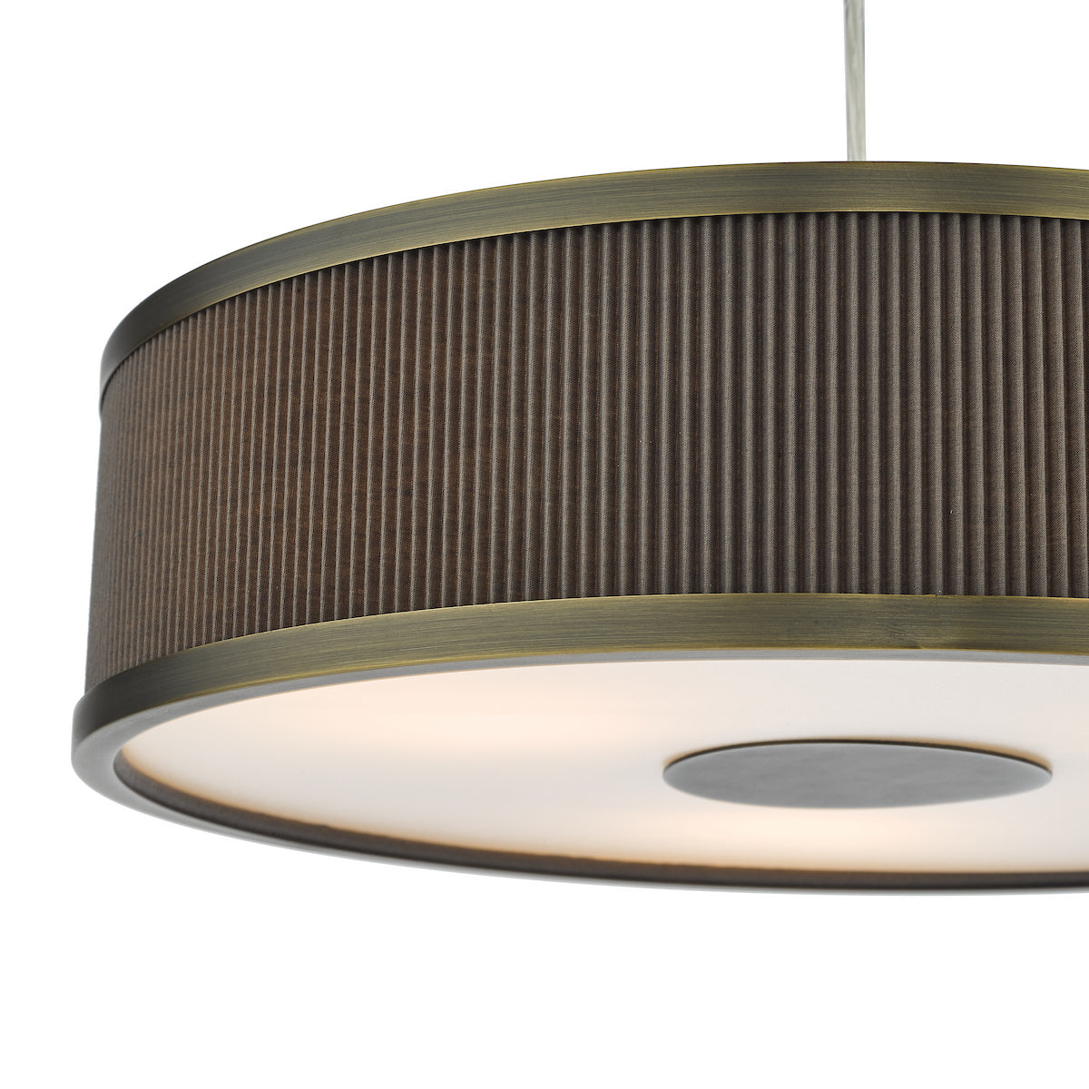 ALVARO 3LT SLIMLINE PENDANT BRONZE MUSHROOM 40CM