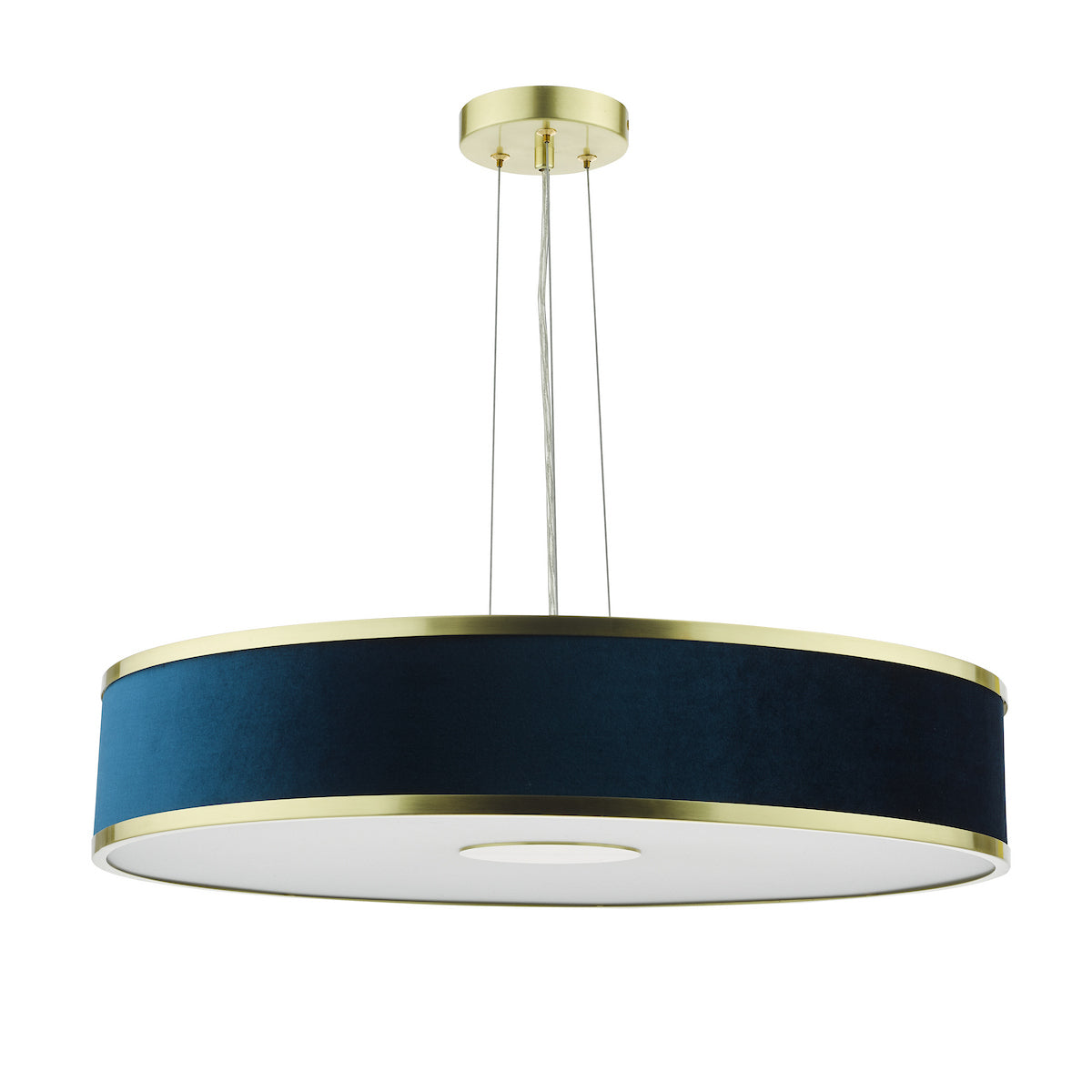 ALVARO 6LT SLIMLINE PENDANT BRUSHED BRASS NAVY 60C