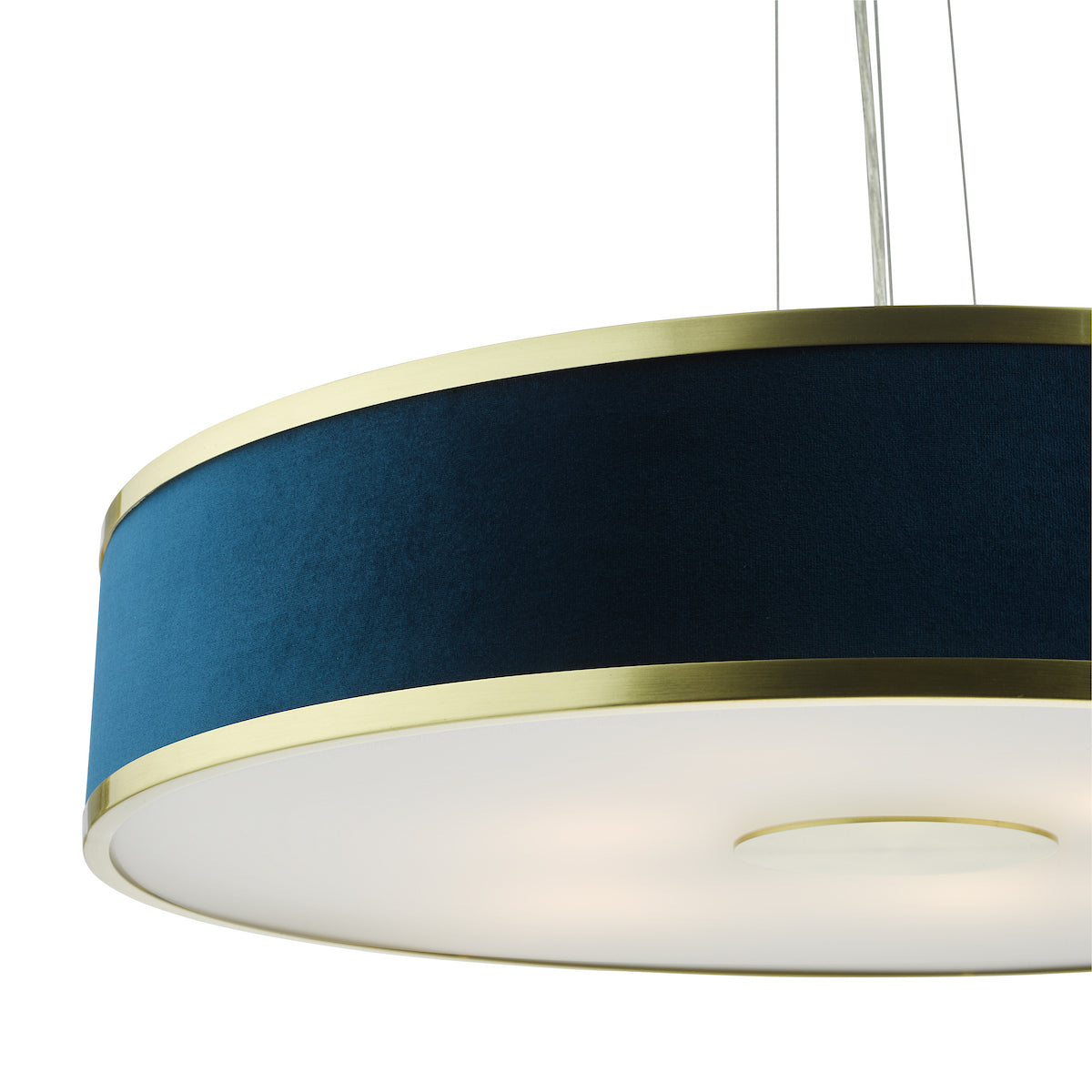 ALVARO 6LT SLIMLINE PENDANT BRUSHED BRASS NAVY 60C