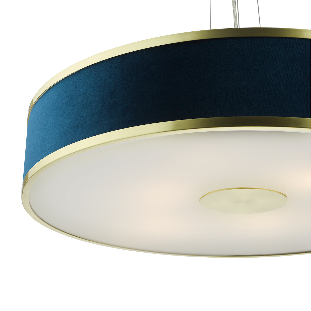 ALVARO 6LT SLIMLINE PENDANT BRUSHED BRASS NAVY 60C