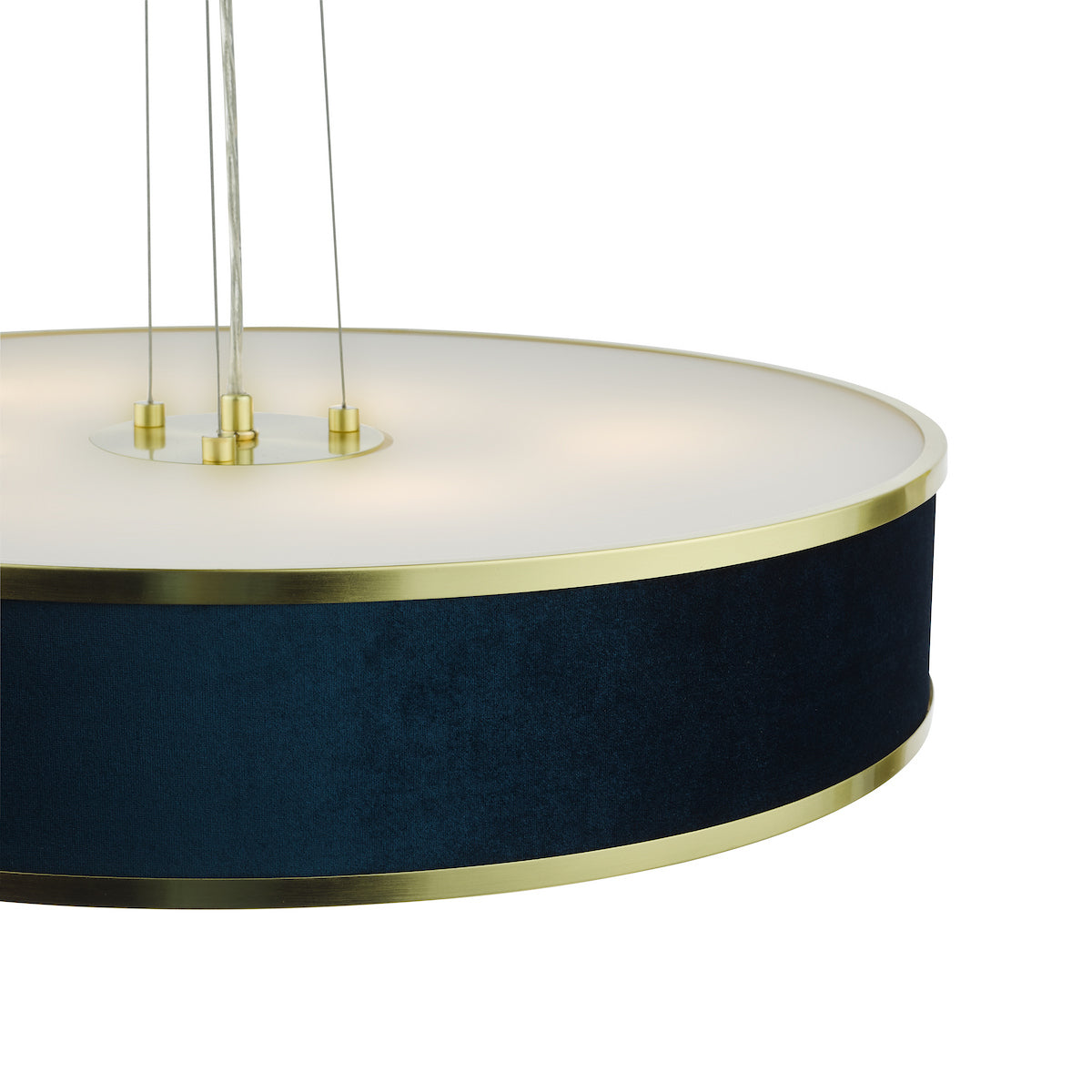 ALVARO 6LT SLIMLINE PENDANT BRUSHED BRASS NAVY 60C