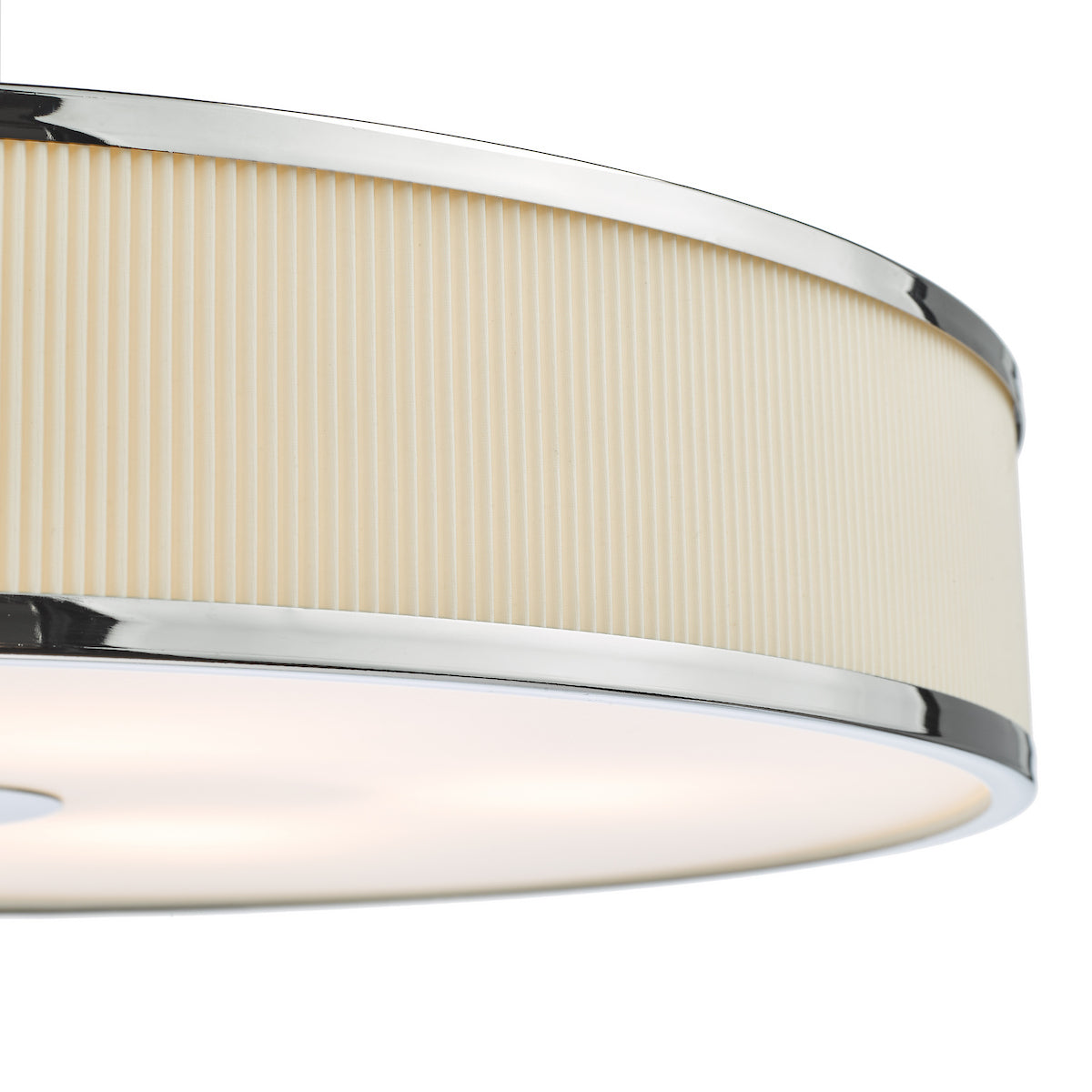 ALVARO 6LT SLIMLINE PENDANT POL CHR IVORY 60CM