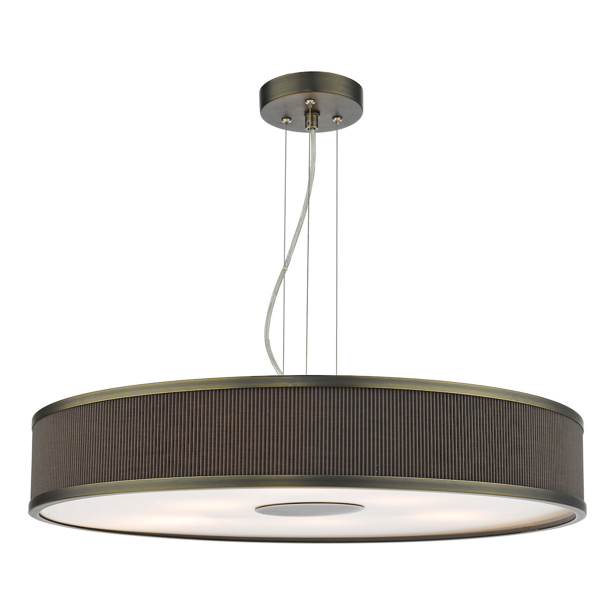 ALVARO 6LT SLIMLINE PENDANT BRONZE MUSHROOM 60CM