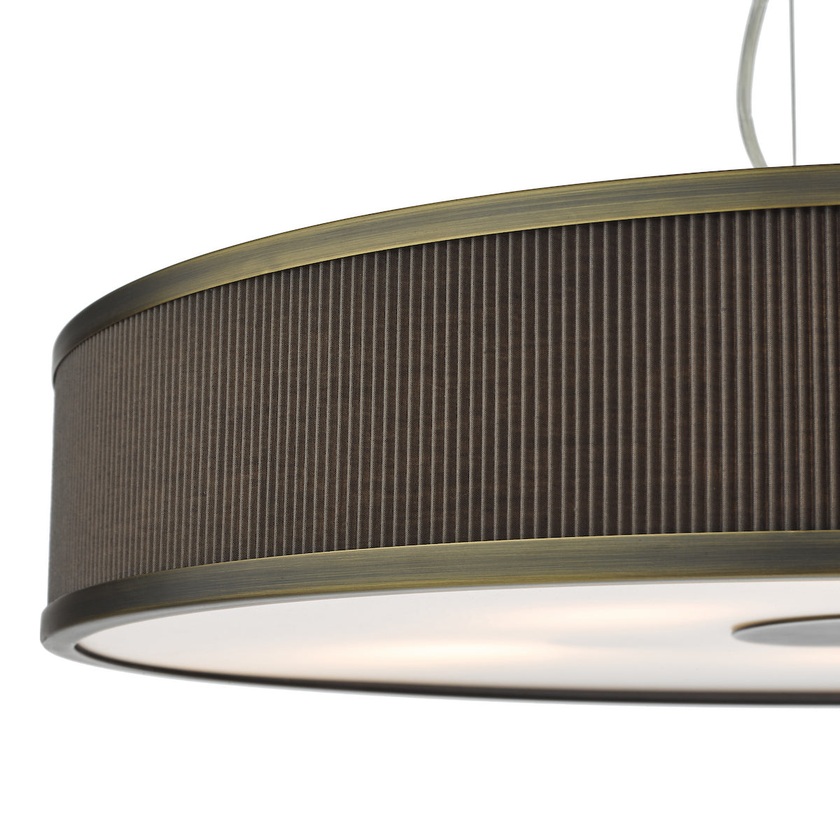 ALVARO 6LT SLIMLINE PENDANT BRONZE MUSHROOM 60CM