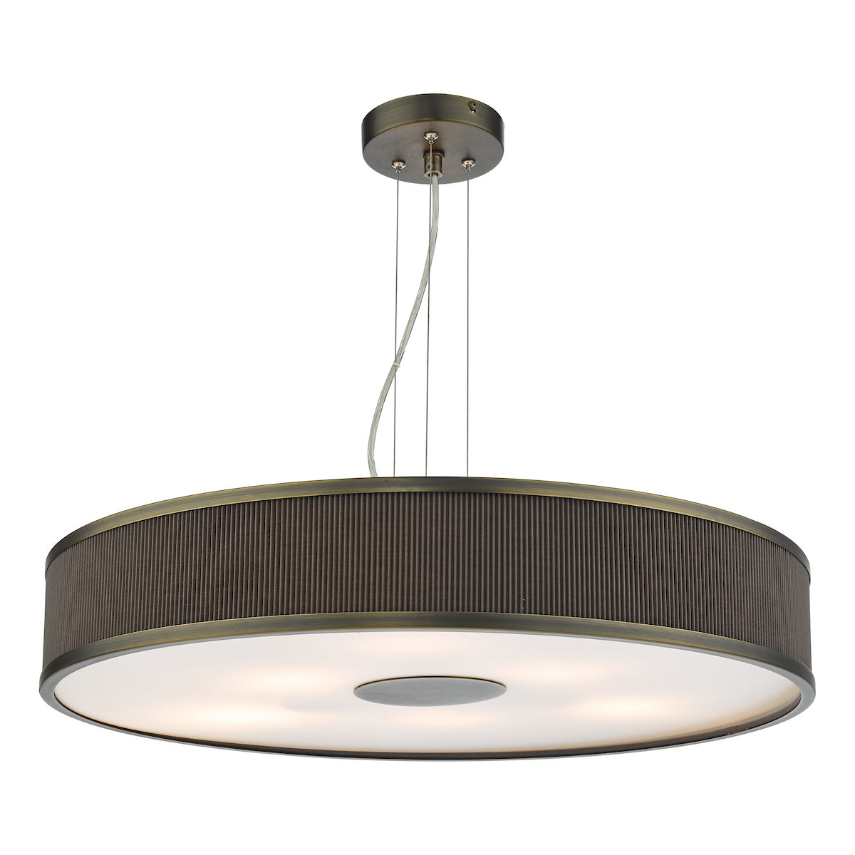 ALVARO 6LT SLIMLINE PENDANT BRONZE MUSHROOM 60CM