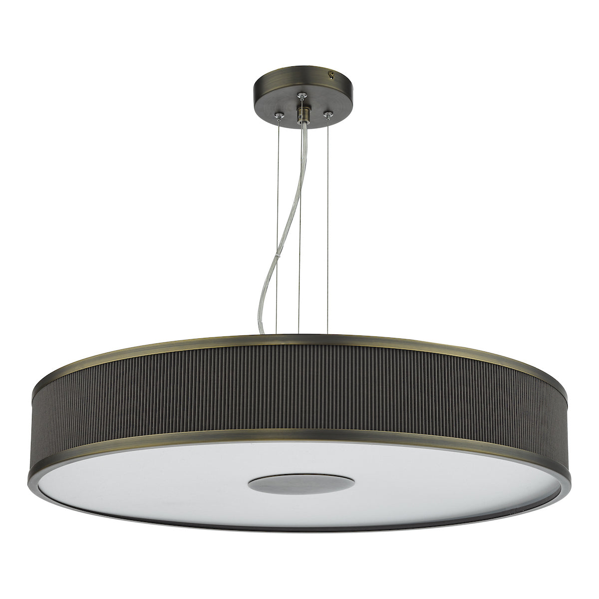 ALVARO 6LT SLIMLINE PENDANT BRONZE MUSHROOM 60CM