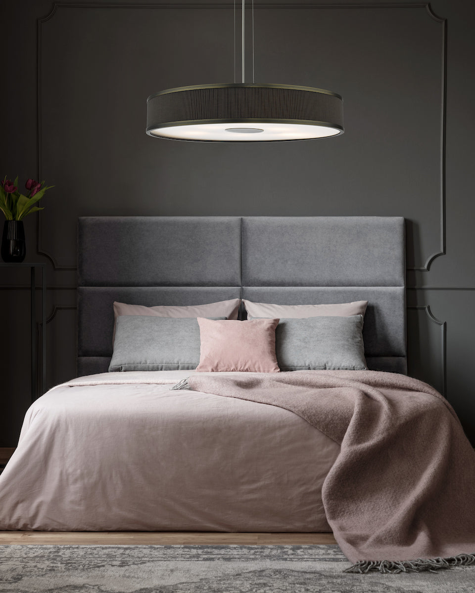 ALVARO 6LT SLIMLINE PENDANT BRONZE MUSHROOM 60CM