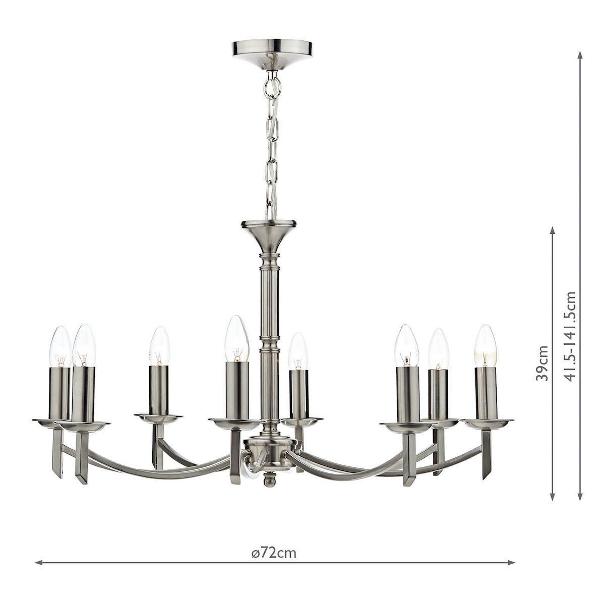 AMBASSADOR 8LT DUAL MOUNT PENDANT SAT CHR
