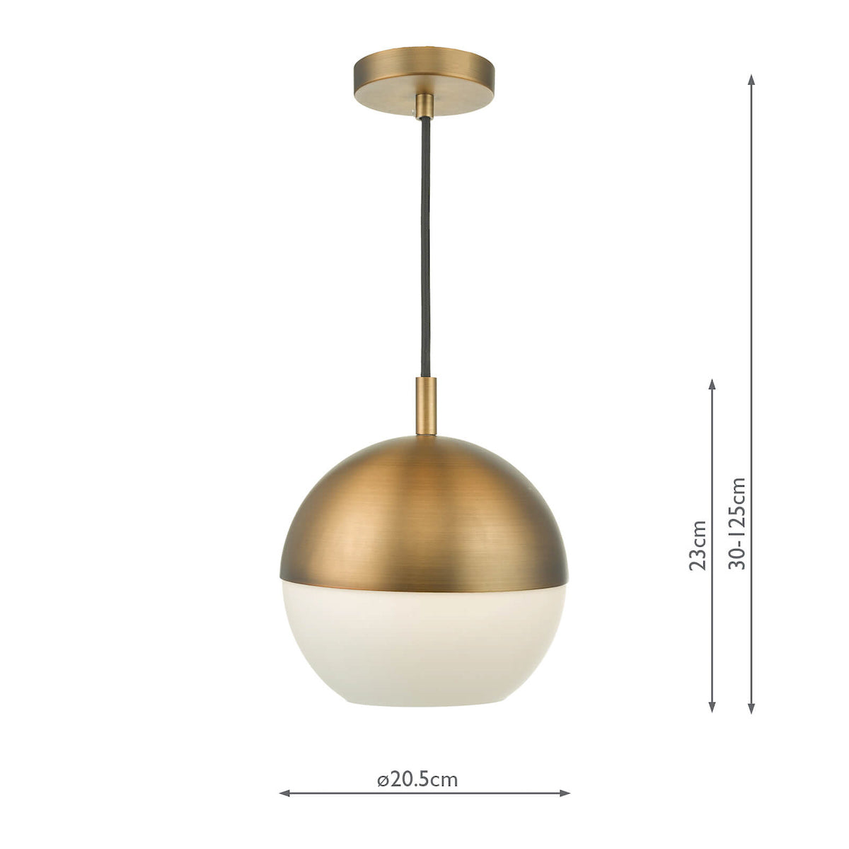 ANDRE 1LT PENDANT AGED BRASS