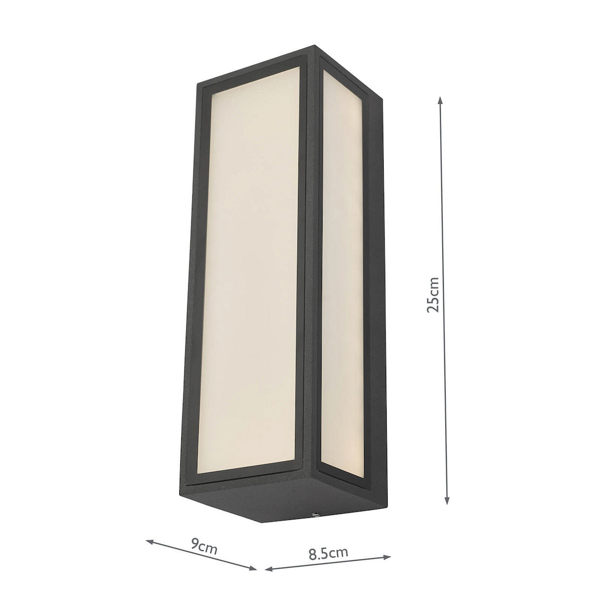 ARHAM 1LT W/LT ANTHRACITE IP65 LED